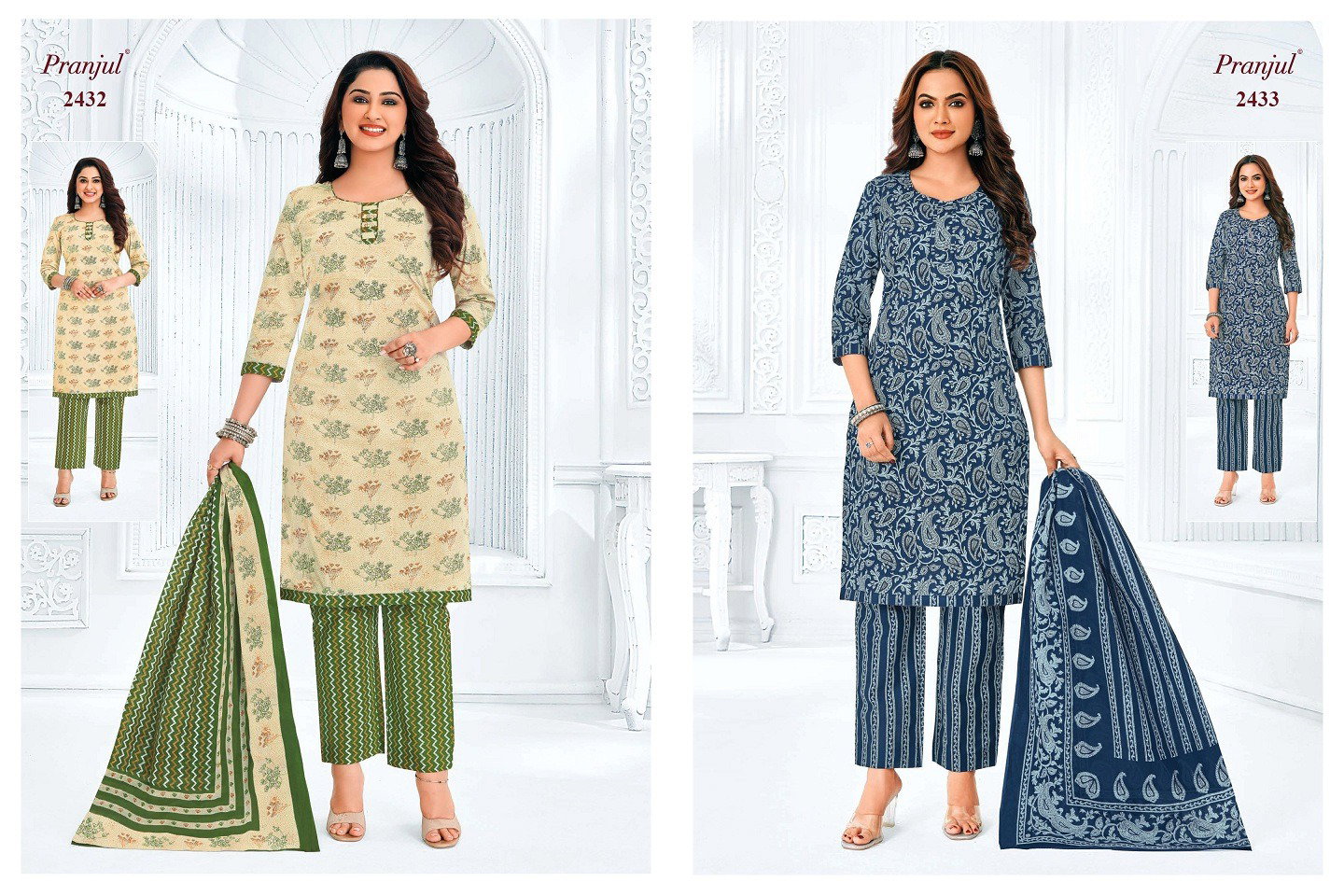 Pranjul Priyanka Vol 24 Printed Cotton Dress Material Collection