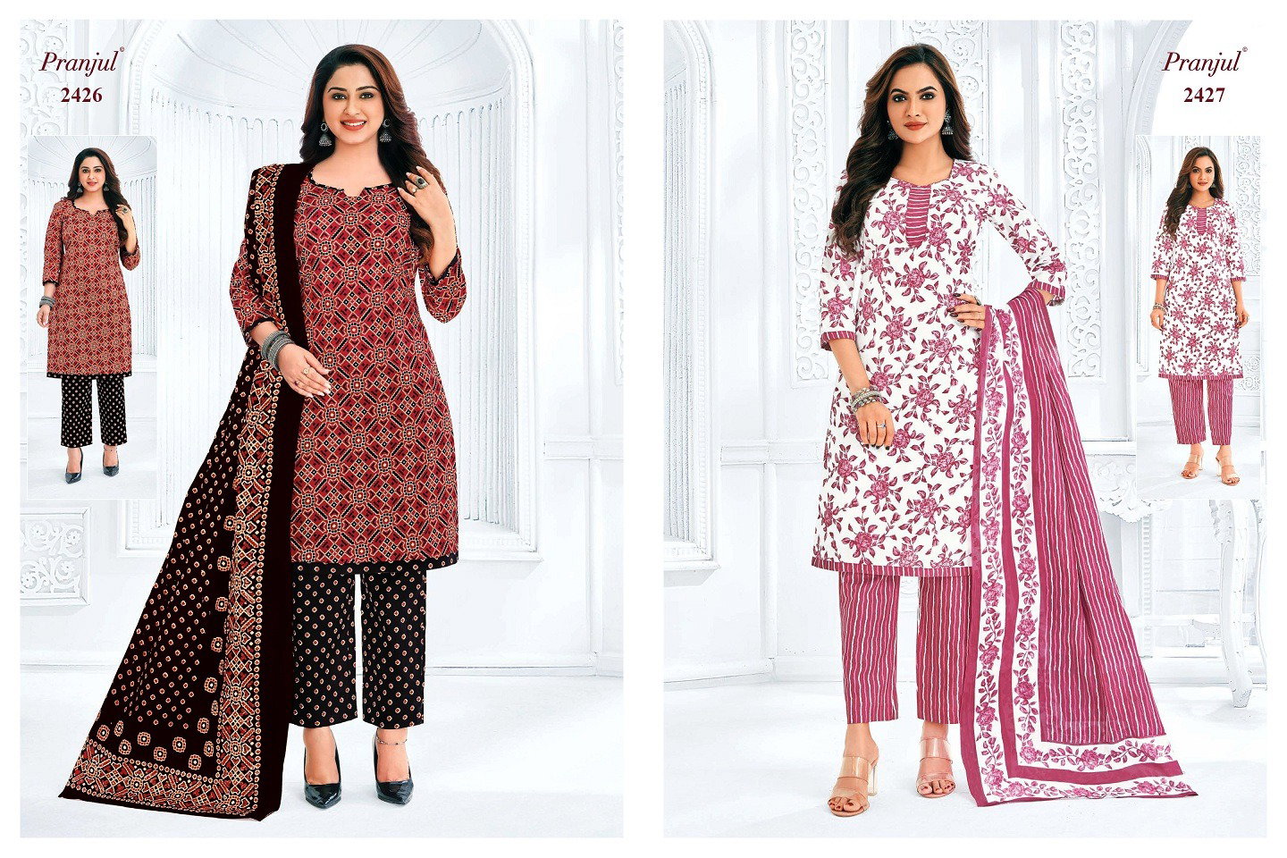 Pranjul Priyanka Vol 24 Printed Cotton Dress Material Collection