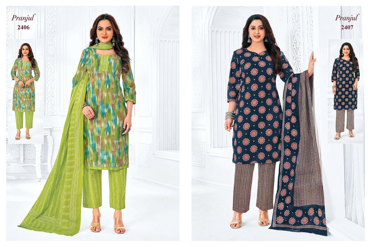 Pranjul Priyanka Vol 24 Printed Cotton Dress Material Collection