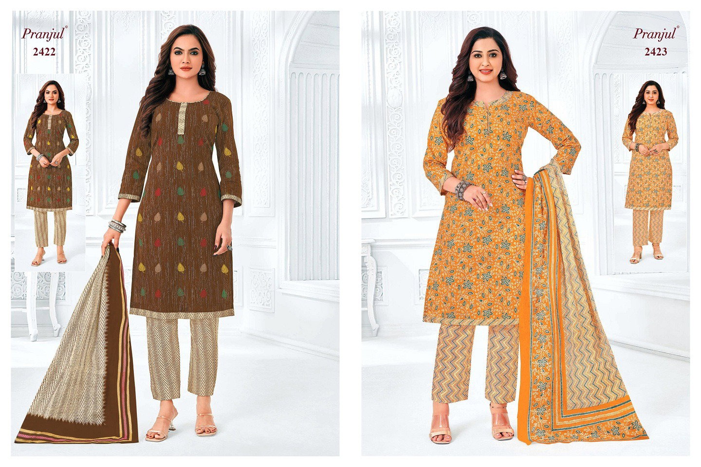 Pranjul Priyanka Vol 24 Printed Cotton Dress Material Collection
