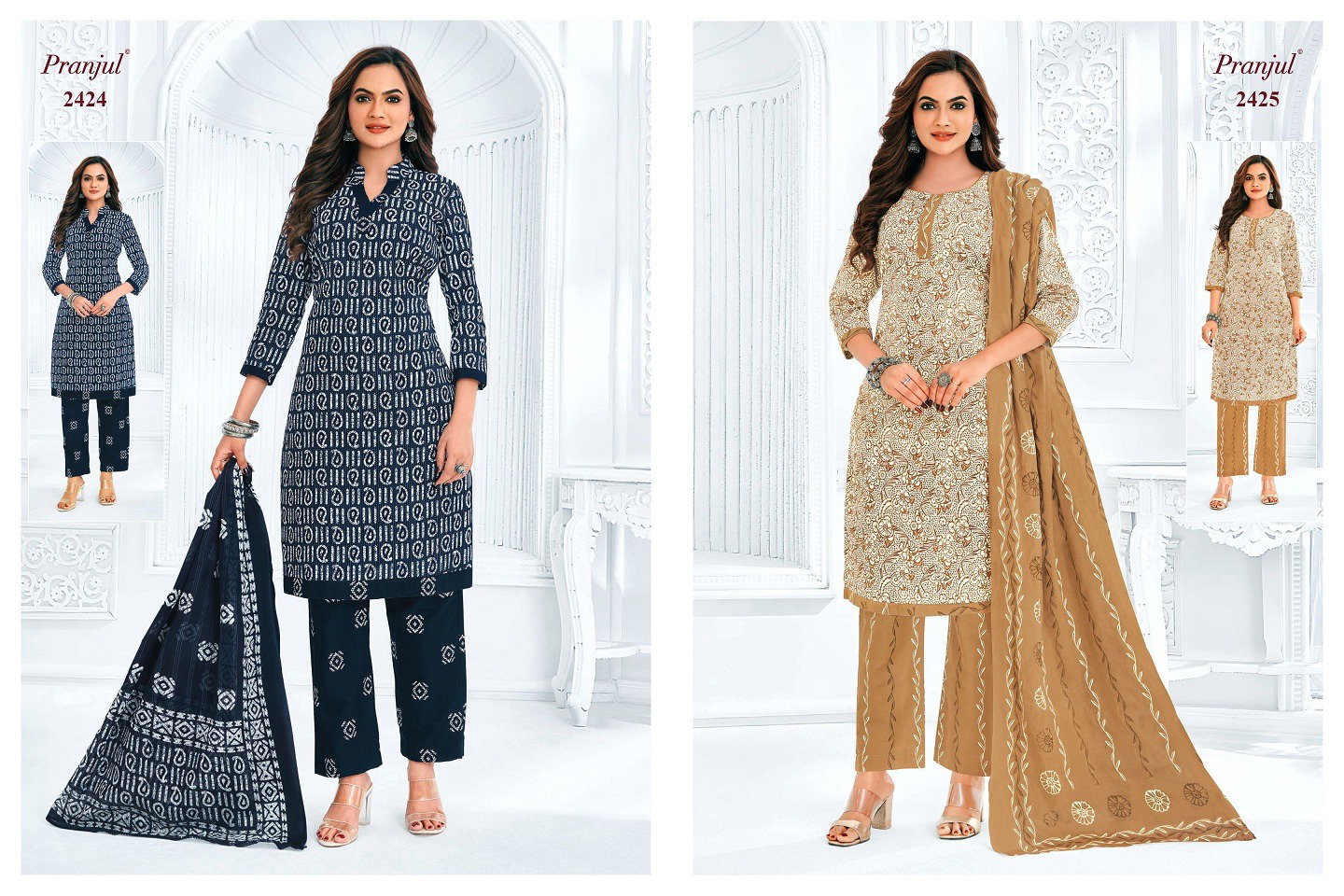 Pranjul Priyanka Vol 24 Printed Cotton Dress Material Collection