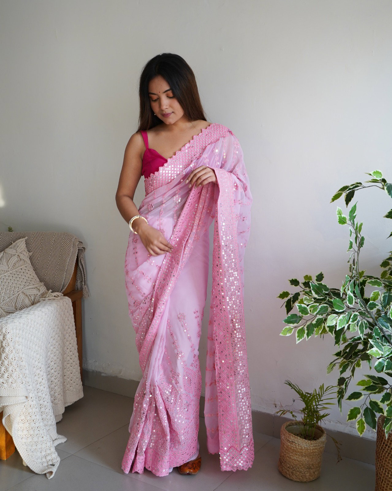 Vaani Vol 1 Fancy Georgette Silk lucknowi Chikankari Saree Collection
