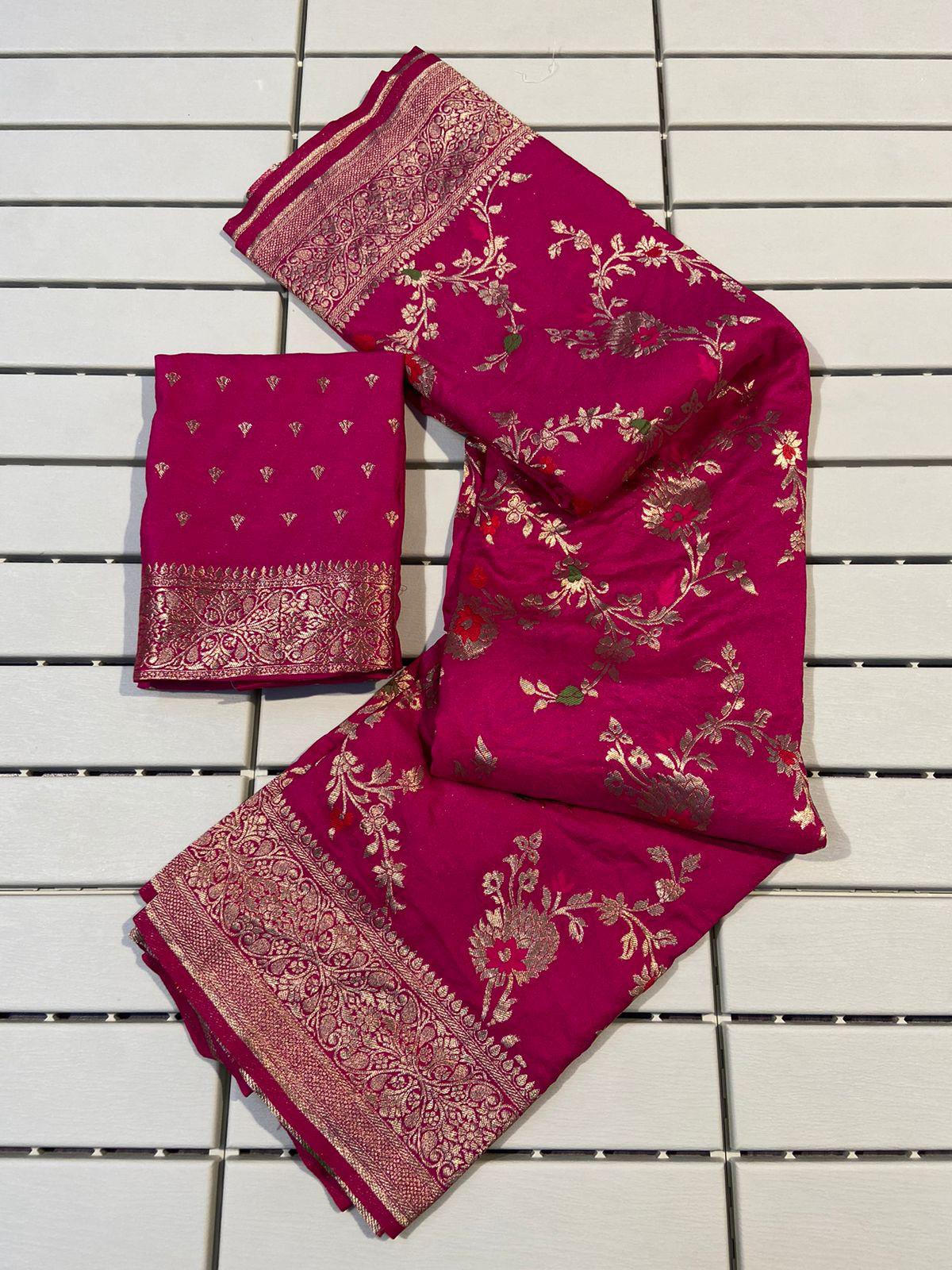 LB 74 Designer Pure Banarasi Khadi Georgette Silk Saree Collection