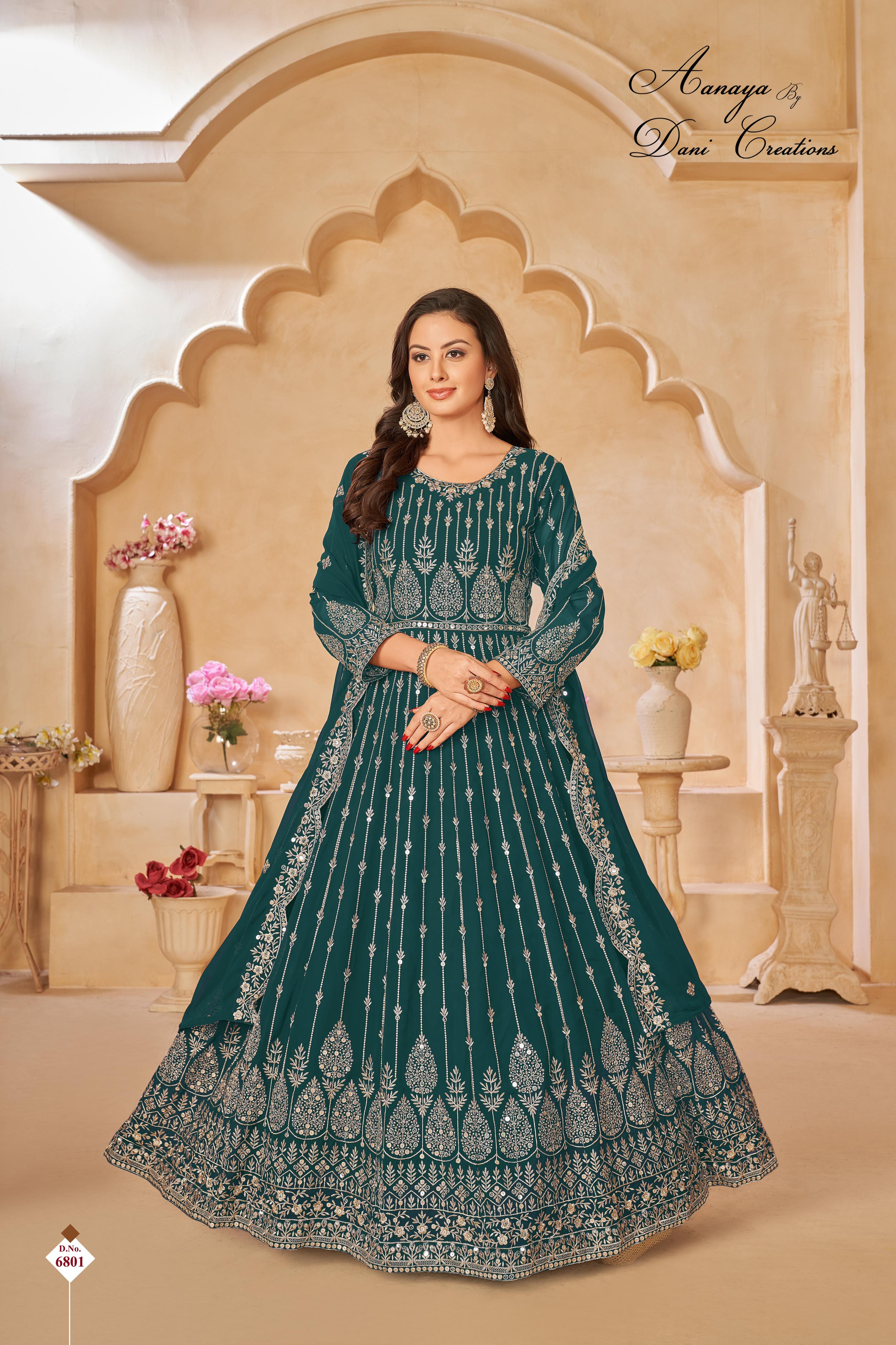 Aanaya 6800 Series Faux Georgette Designer Salwar Kameez Collection