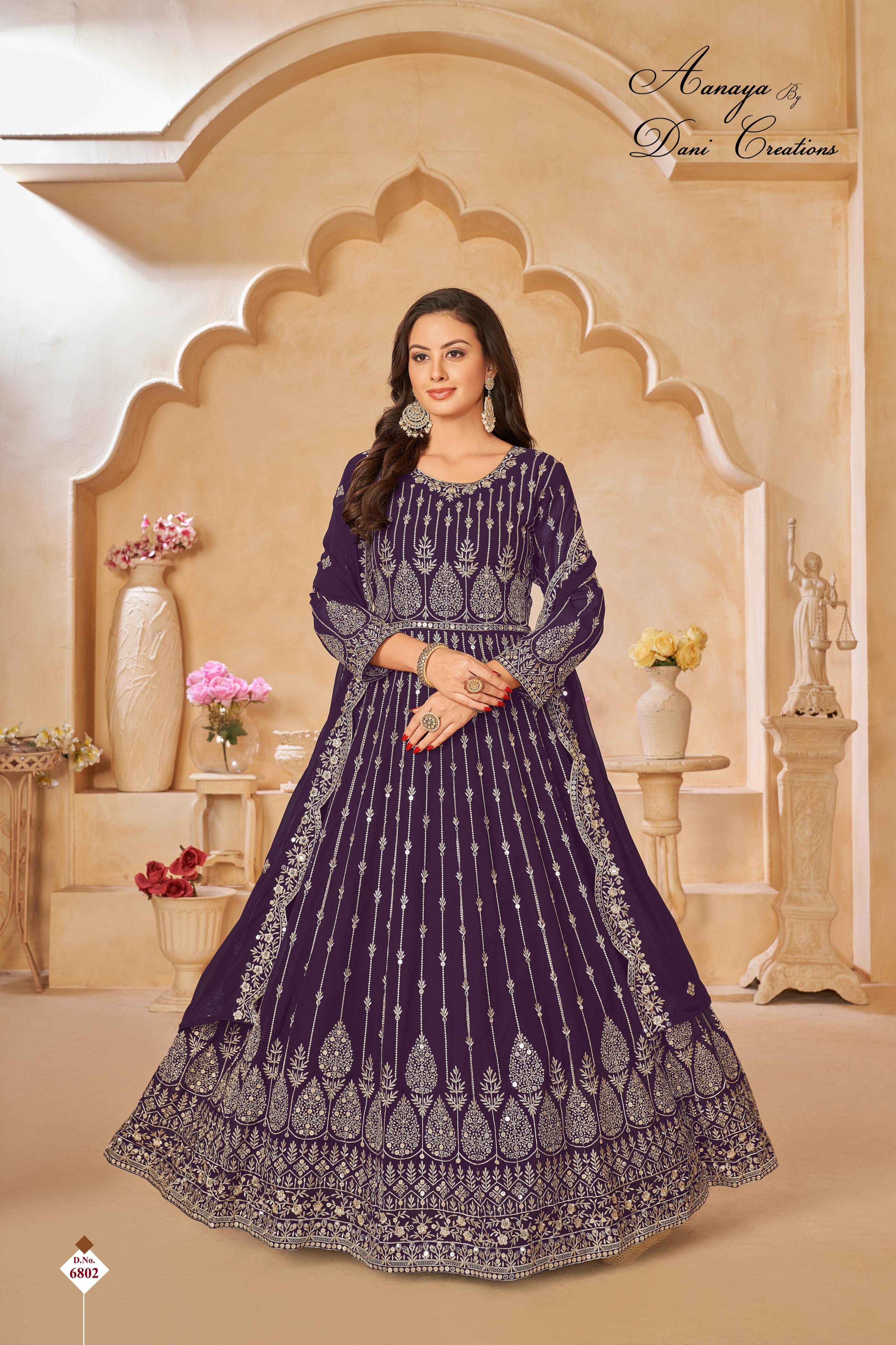 Aanaya 6800 Series Faux Georgette Designer Salwar Kameez Collection