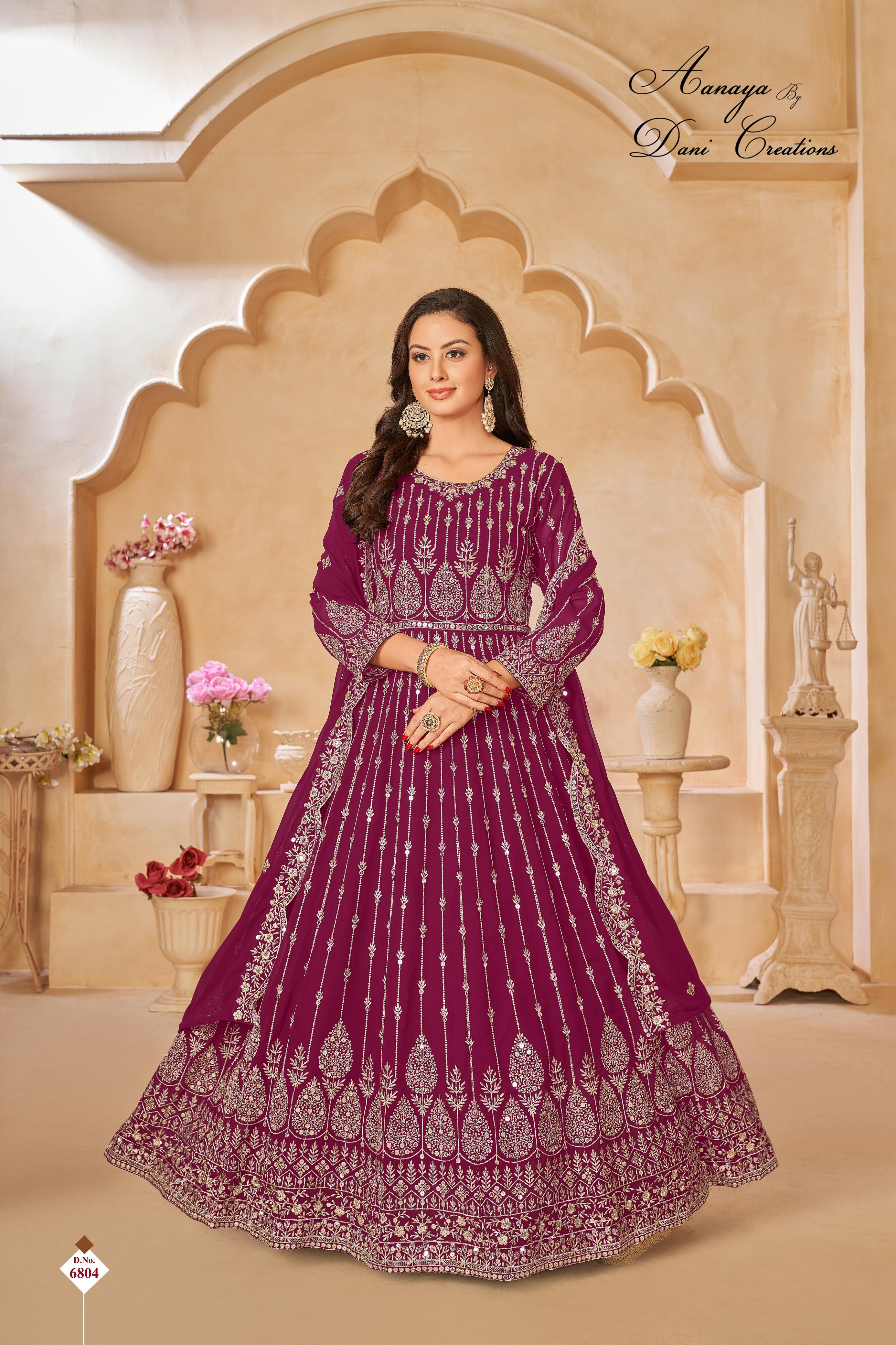Aanaya 6800 Series Faux Georgette Designer Salwar Kameez Collection