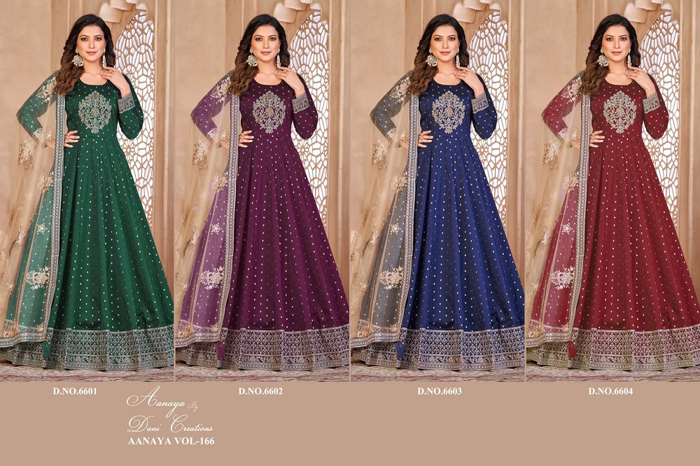 Aanaya Vol 166 Tafeta Butti Designer Salwar Suits Collection