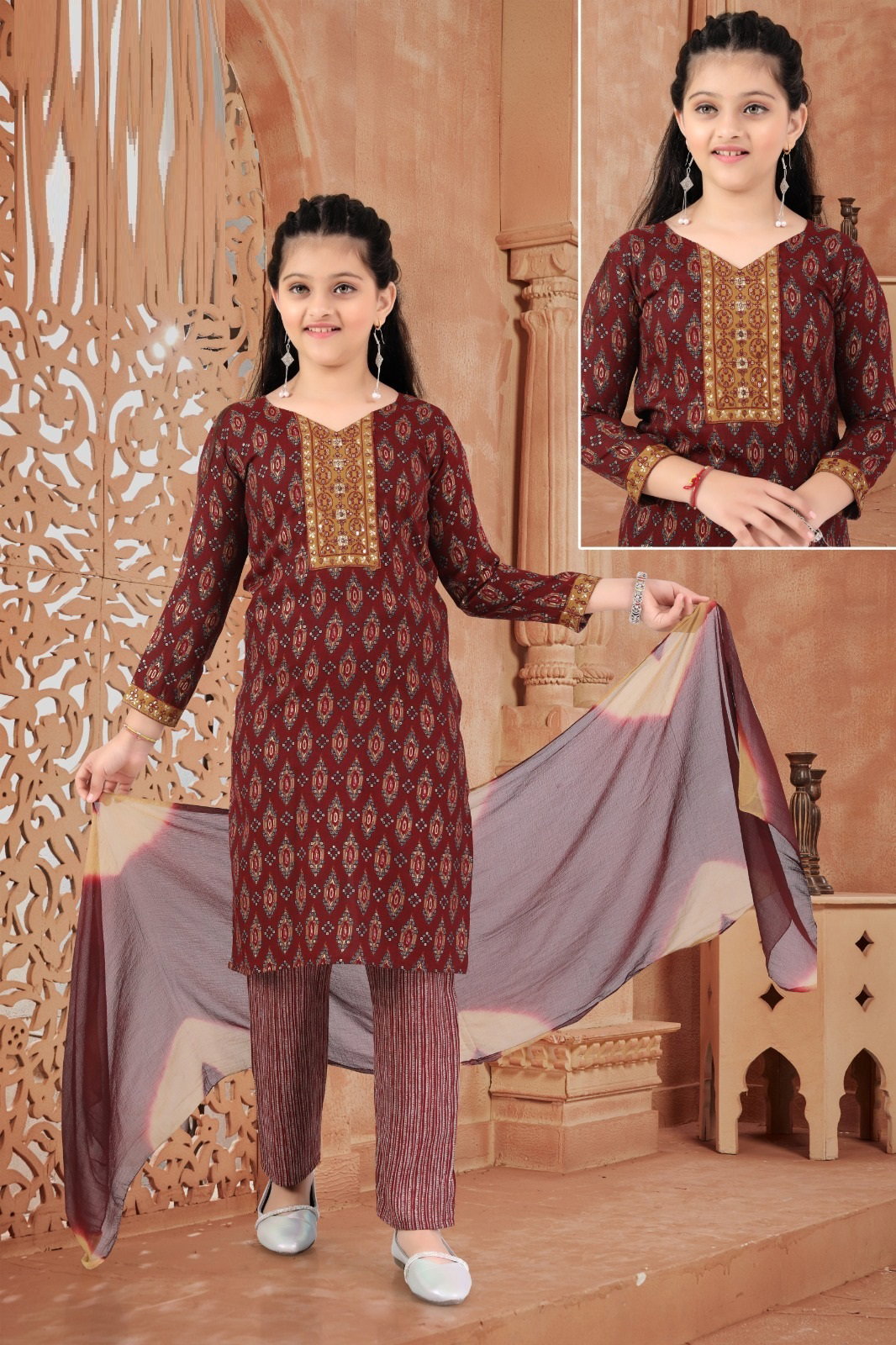 Maahi Pant Set Vol 2 Capsule Printed Kids Wear Collection