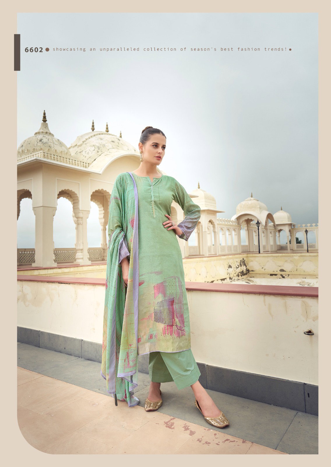 Prm Eknoor Shimmer Muslin Silk Designer Dress Material Collection