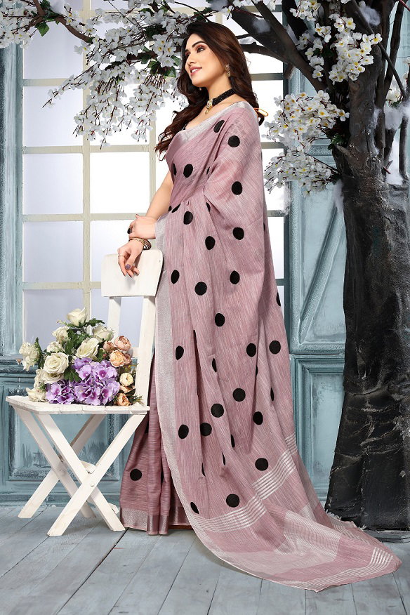 Party Wear Embroidery Worked Pura Soft Cotton Silk Saree with Un Stitched Blouse
