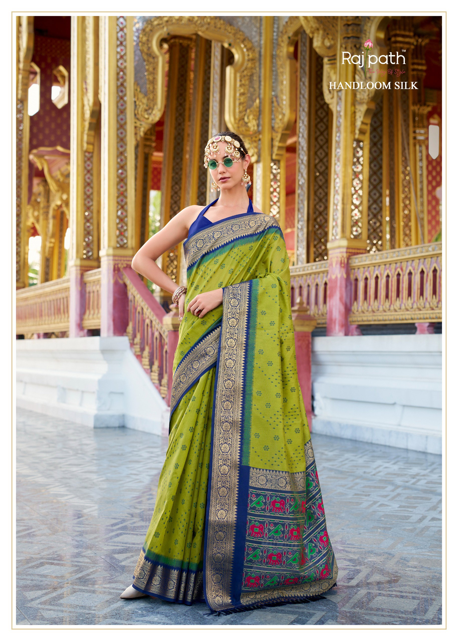 Rajpath Aaradhya Tusser Handloom Silk Fancy Saree Collection