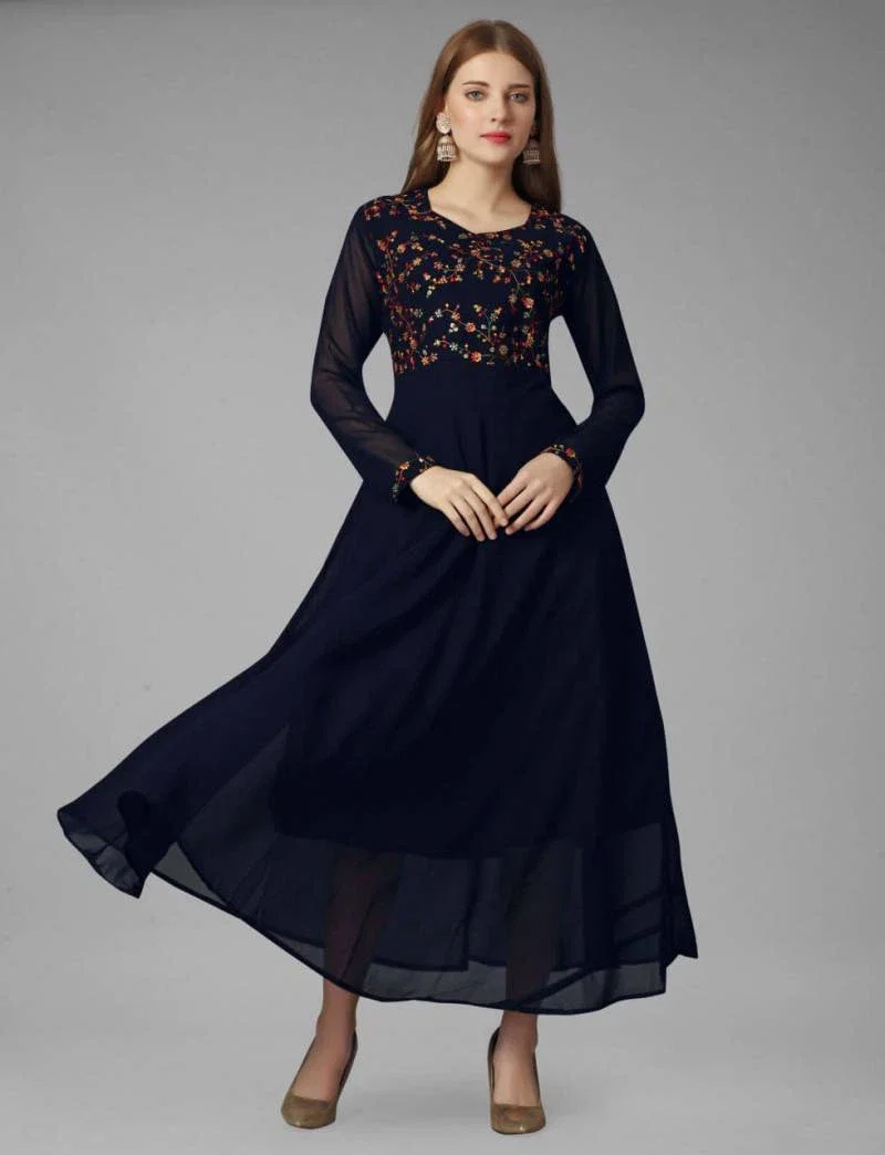 9star Wonder 1 Designer Georgette Gown Collection