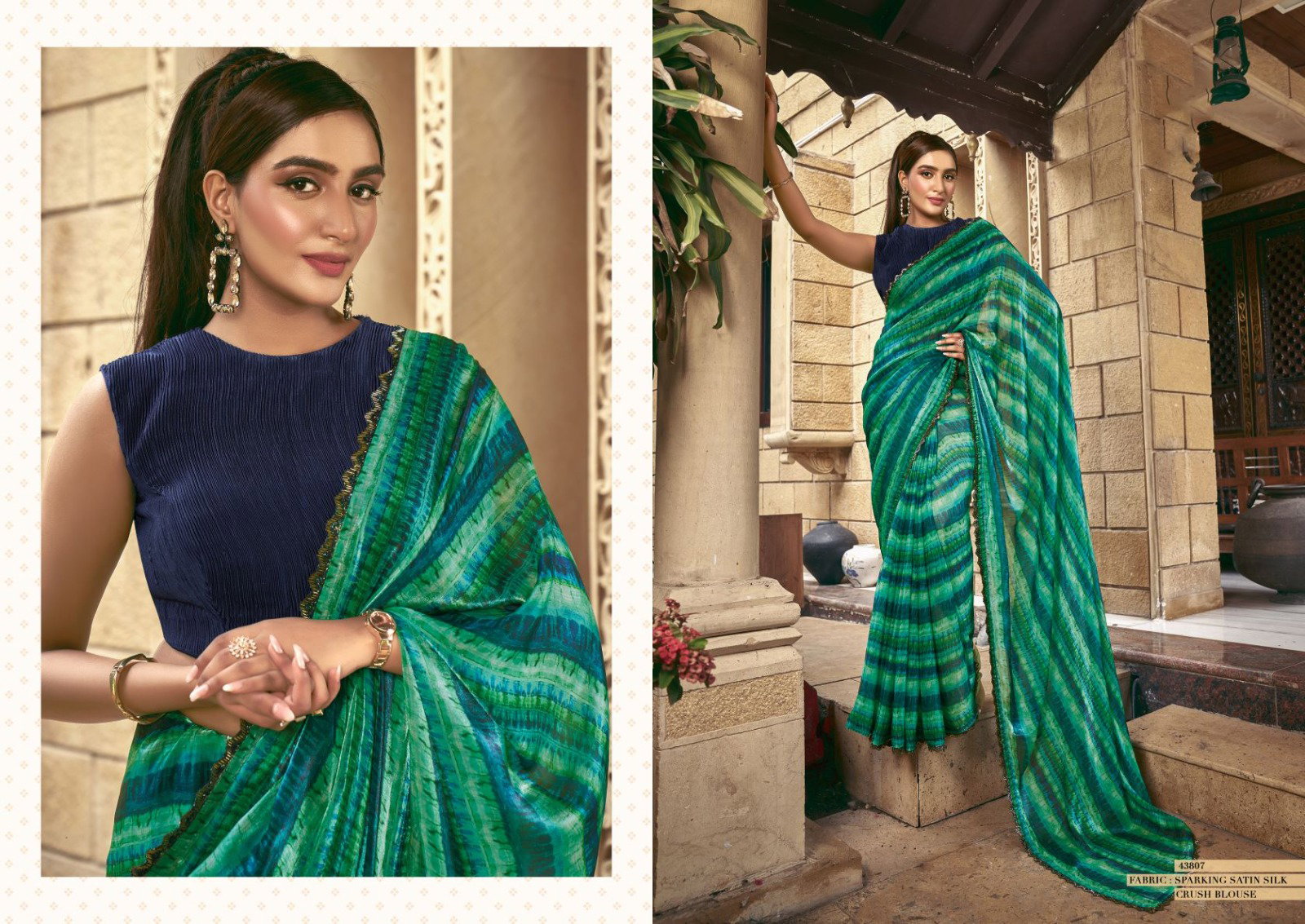 Mahotsav Norita Inaya 43807 Sparking Satin Silk Festival Wear Saree
