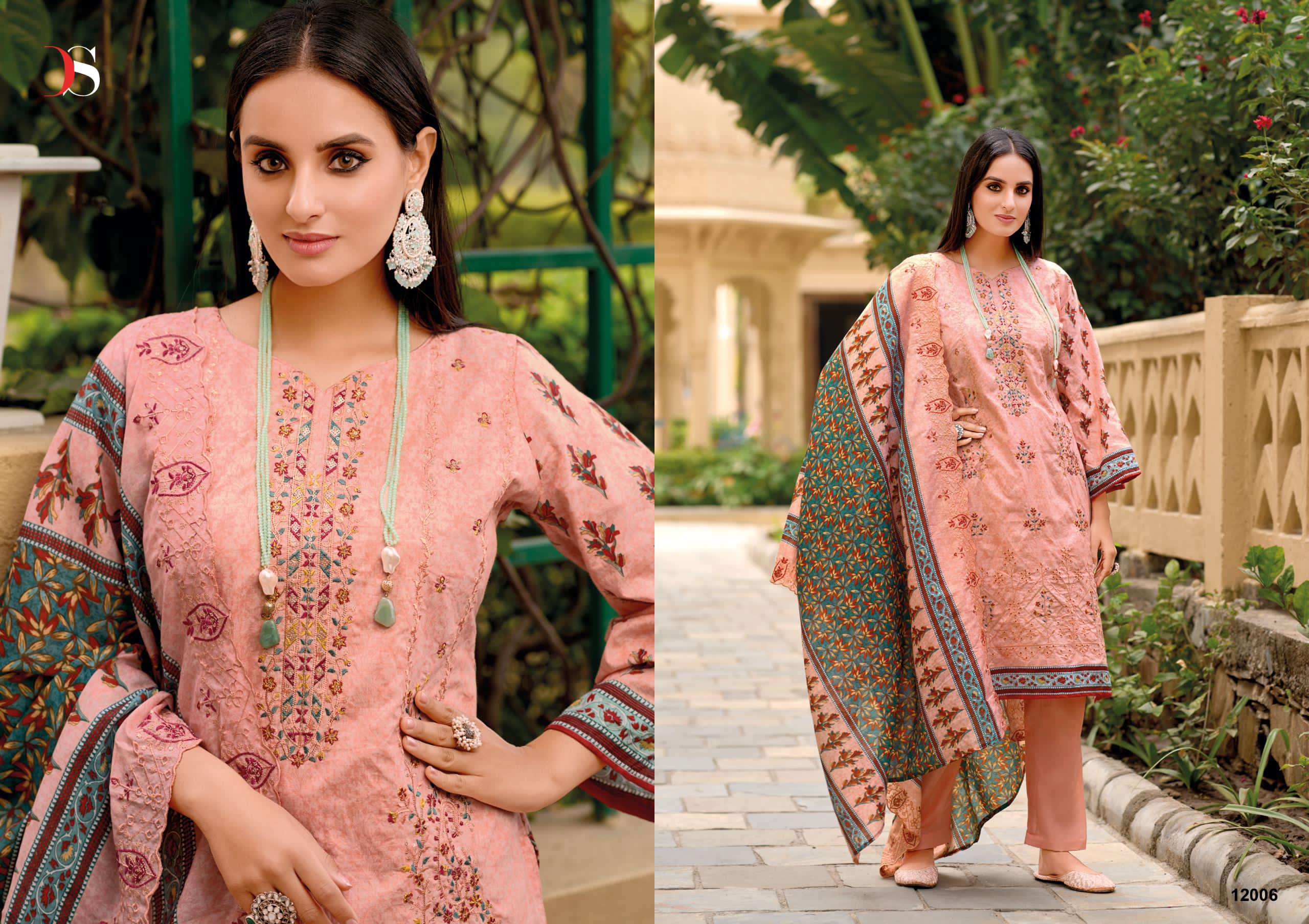 Deepsy Bin Saeed 12 Cotton Pakistani Salwar Kameez Collection
