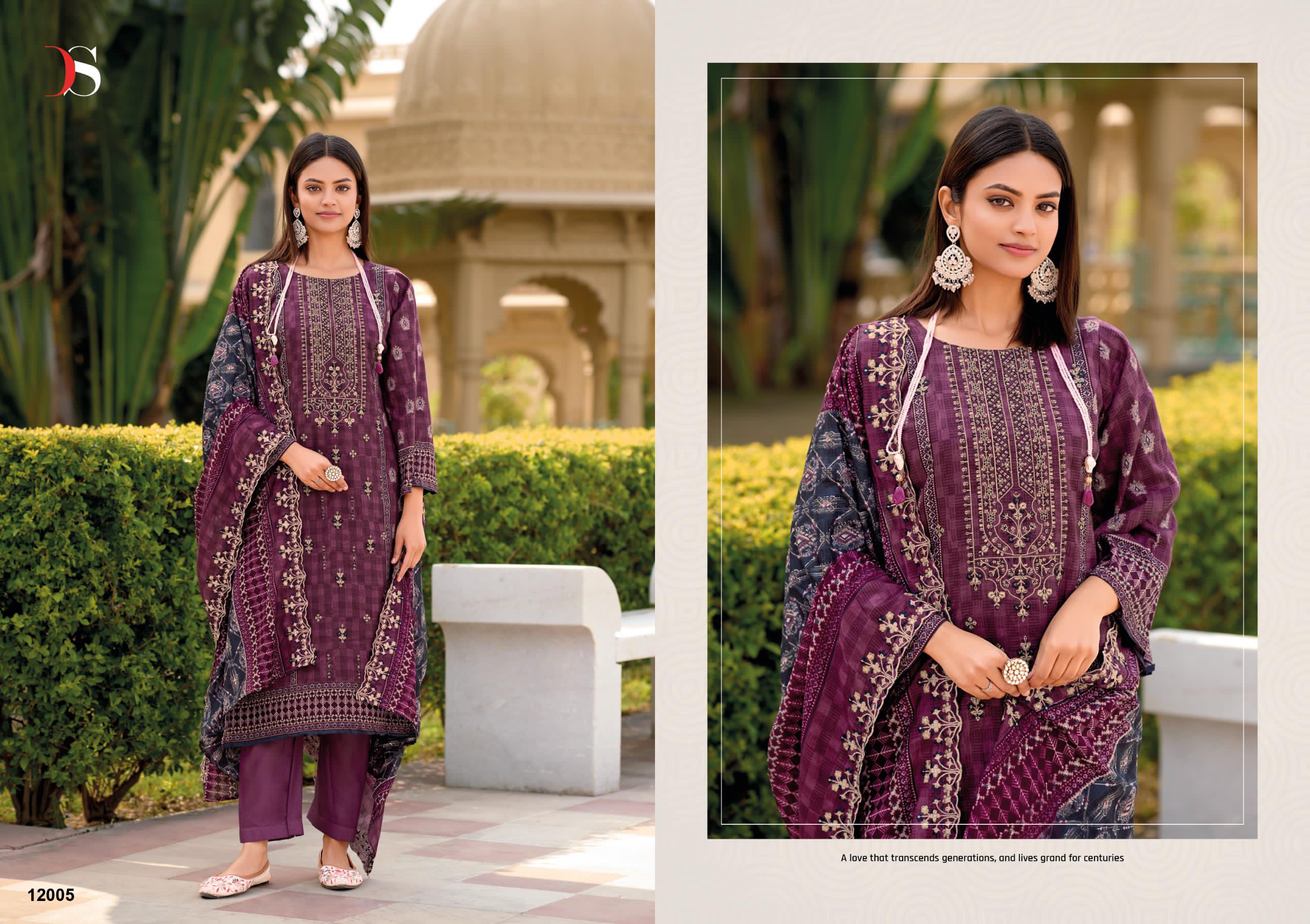 Deepsy Bin Saeed 12 Cotton Pakistani Salwar Kameez Collection