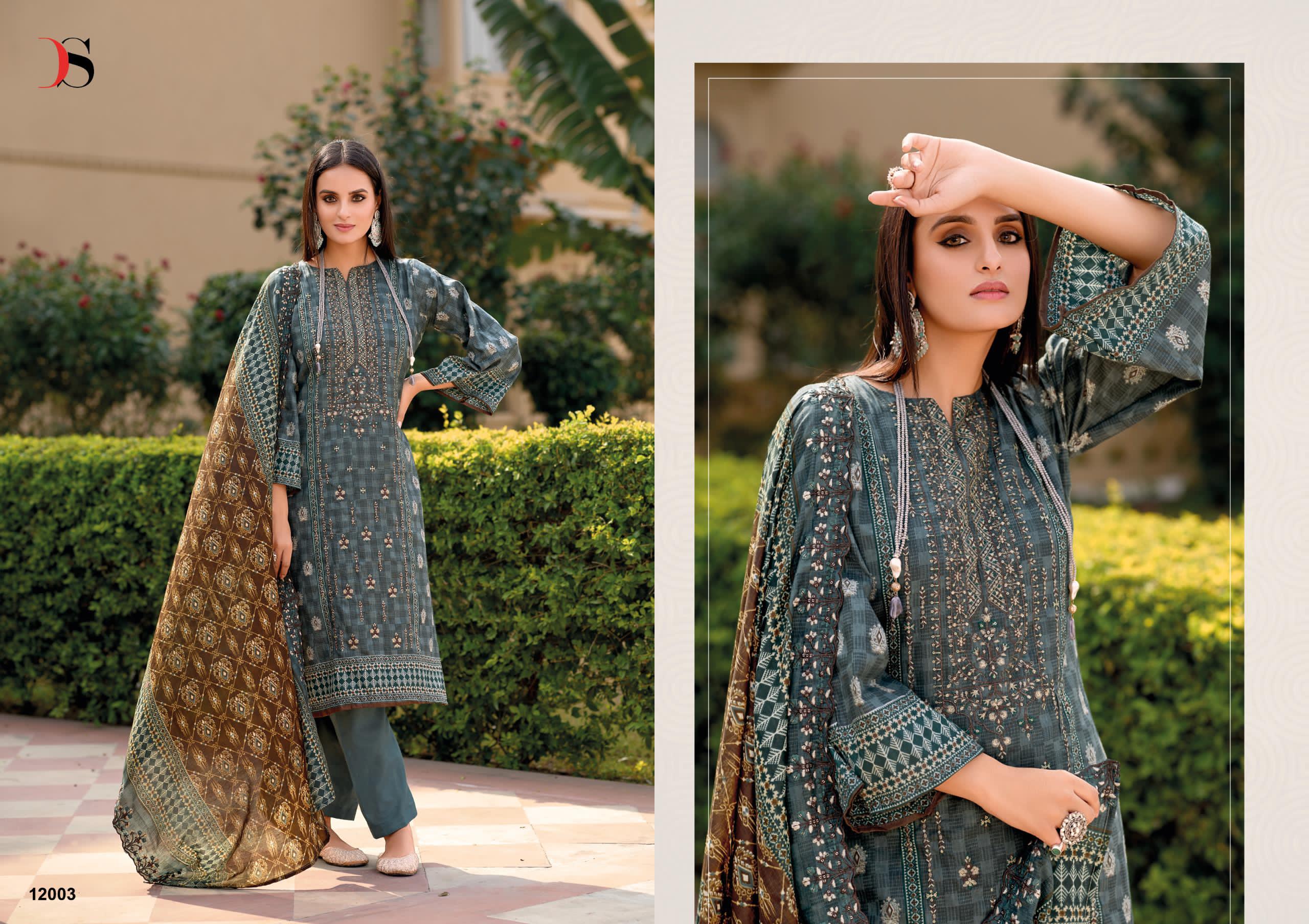 Deepsy Bin Saeed 12 Cotton Pakistani Salwar Kameez Collection