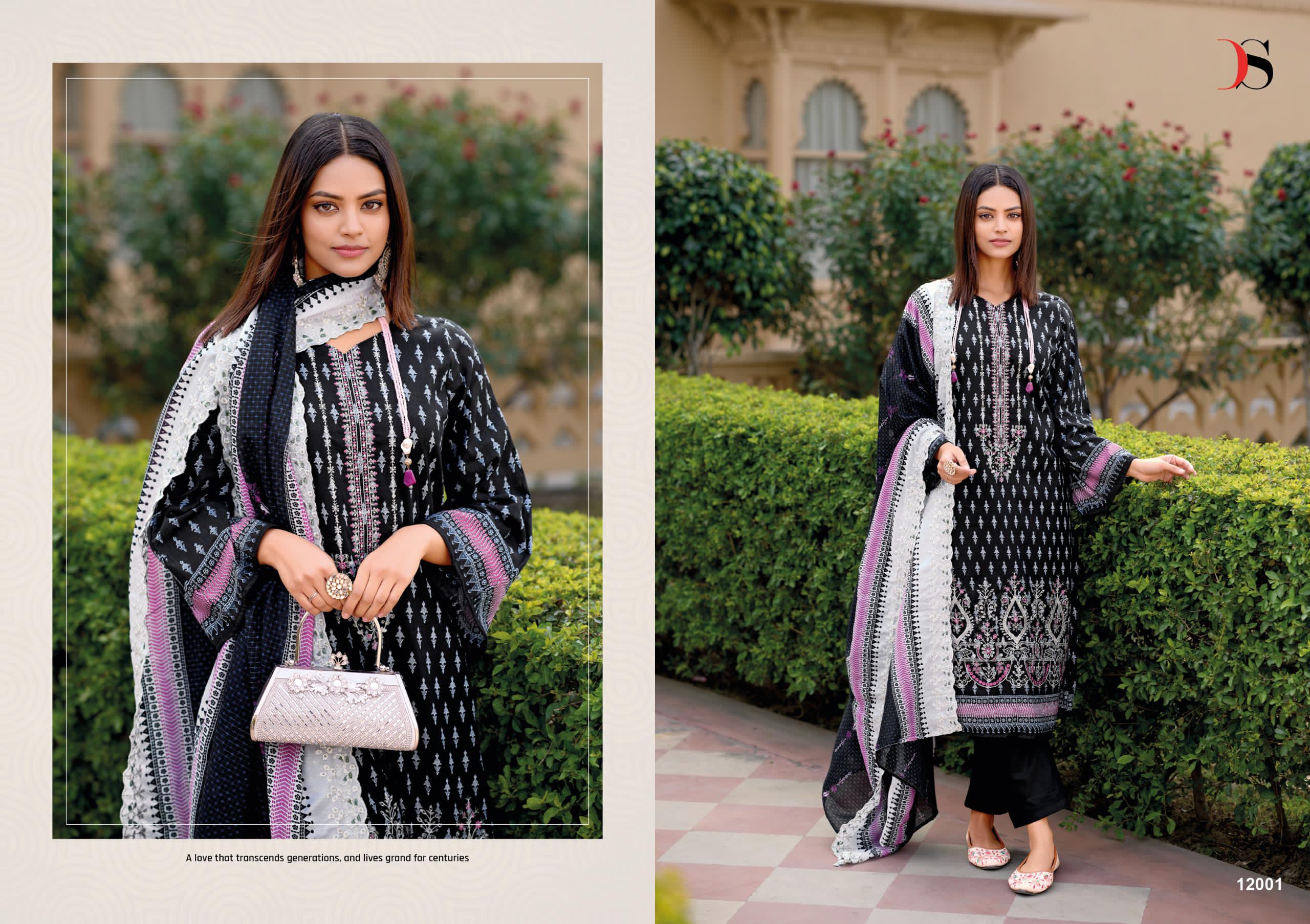 Deepsy Bin Saeed 12 Cotton Pakistani Salwar Kameez Collection