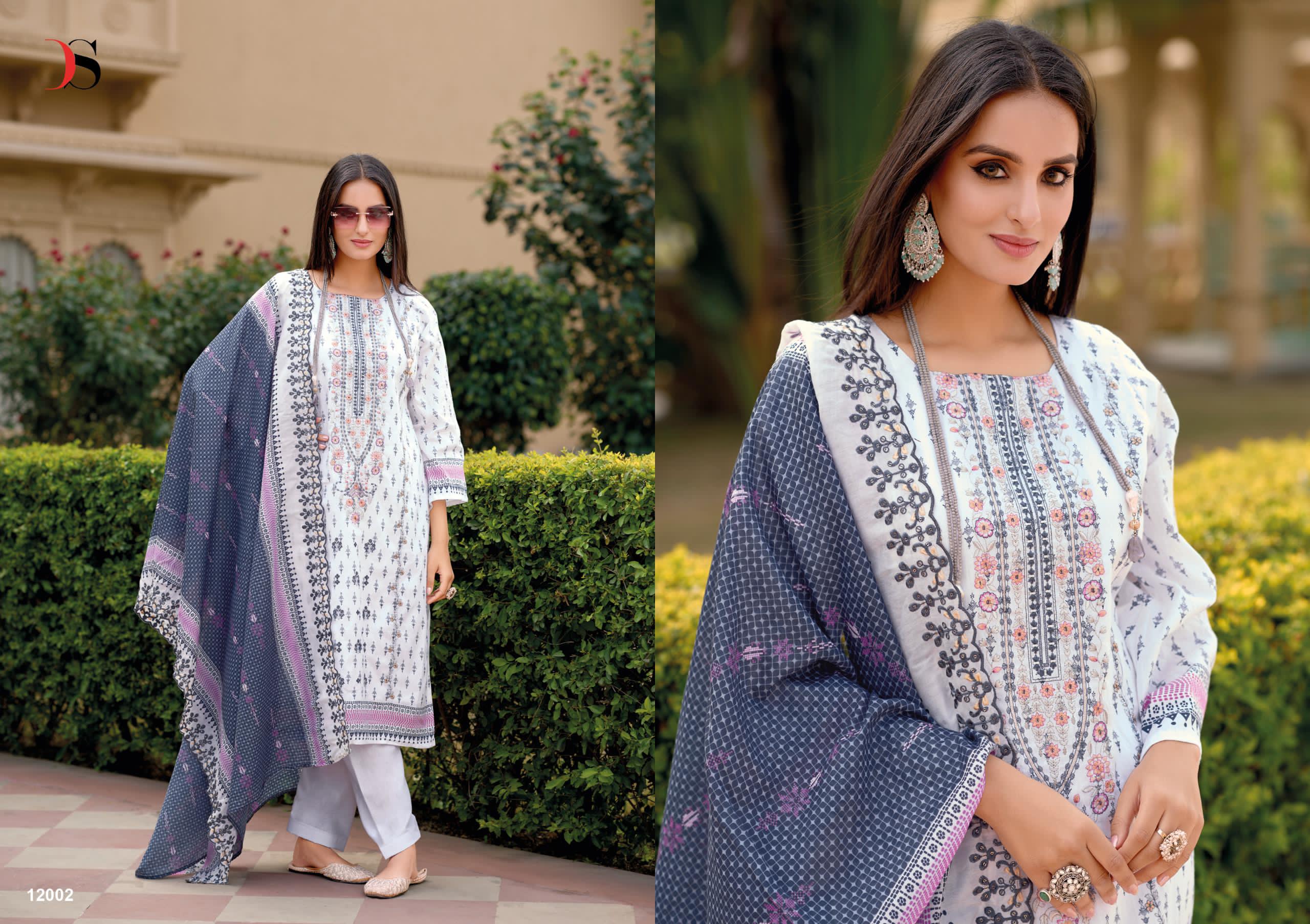 Deepsy Bin Saeed 12 Cotton Pakistani Salwar Kameez Collection