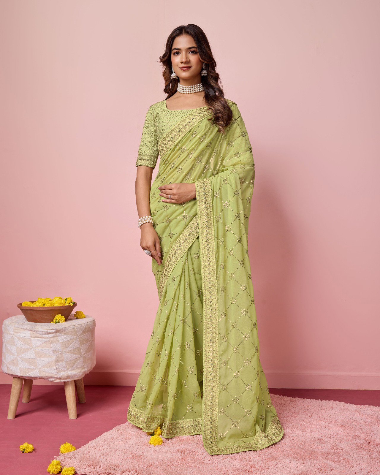 Delta 2 Soft Georgette Fancy Saree Collection