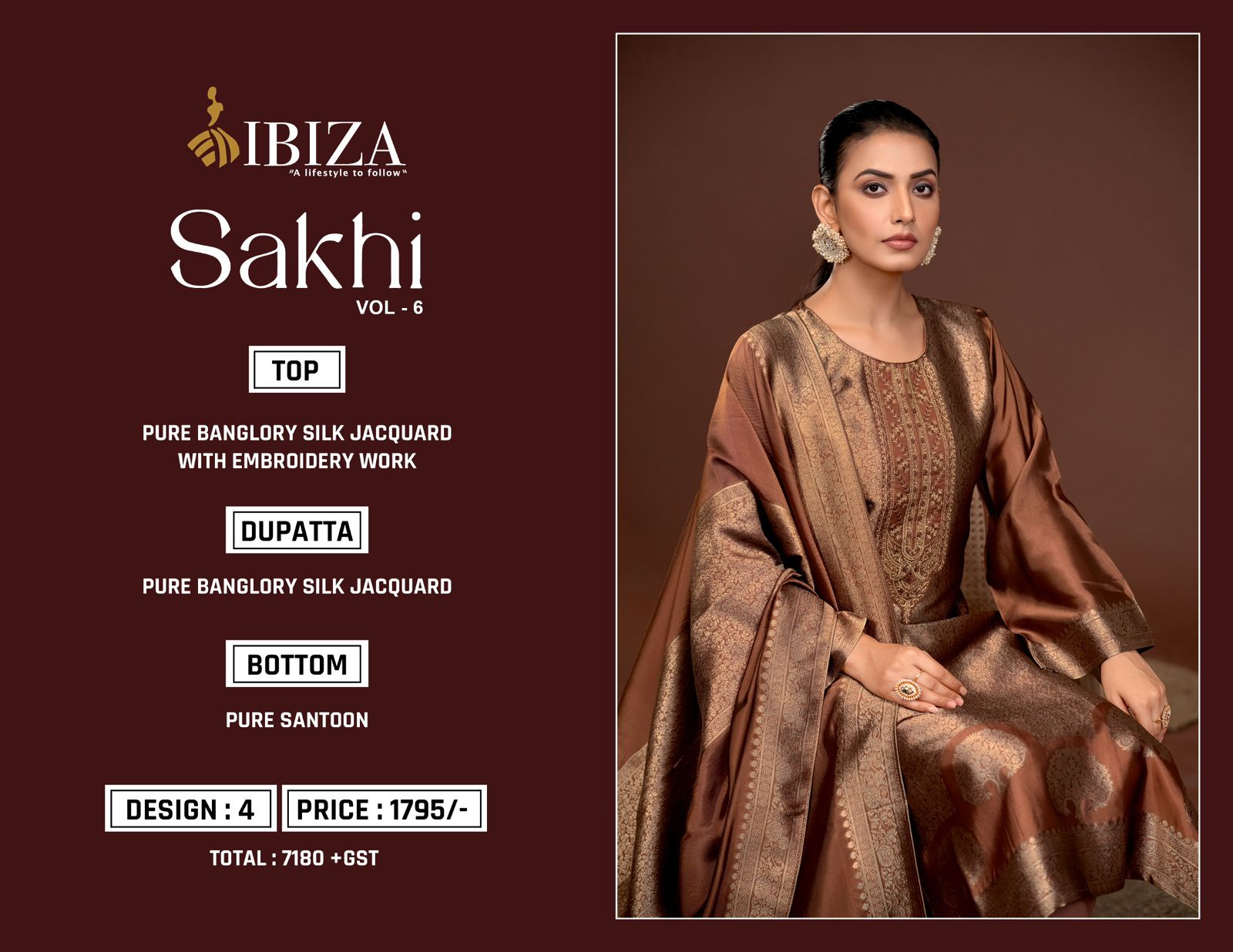 Ibiza Sakhi Vol 6 Banglory Silk Salwar Kameez Collection