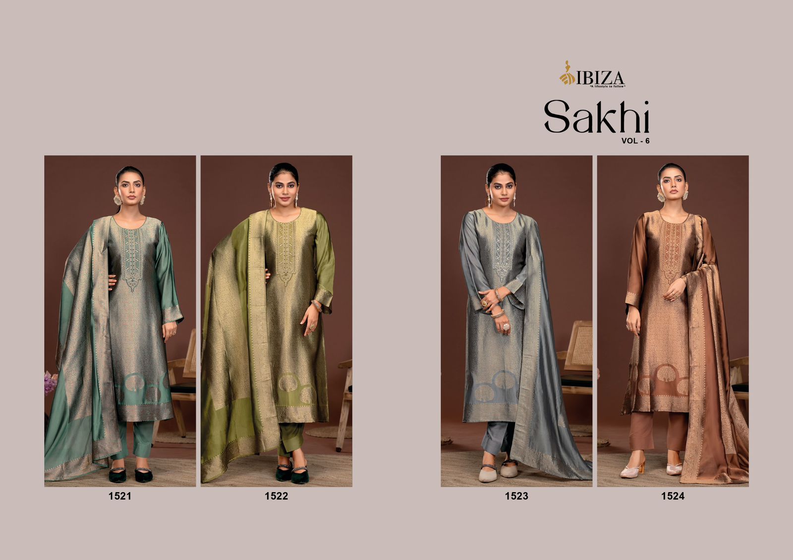 Ibiza Sakhi Vol 6 Banglory Silk Salwar Kameez Collection