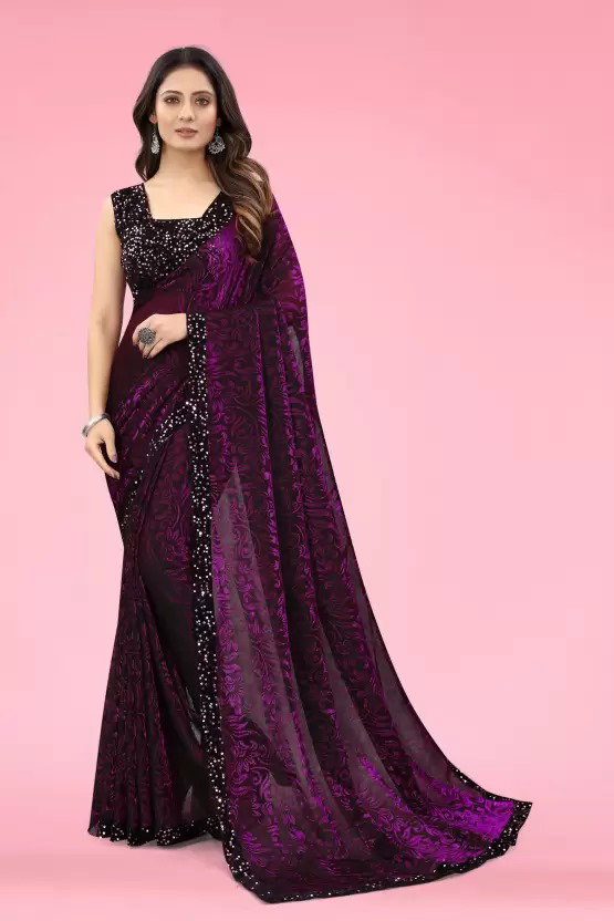 Delta Lycra Fancy Bollywood Party Wear Saree Collection