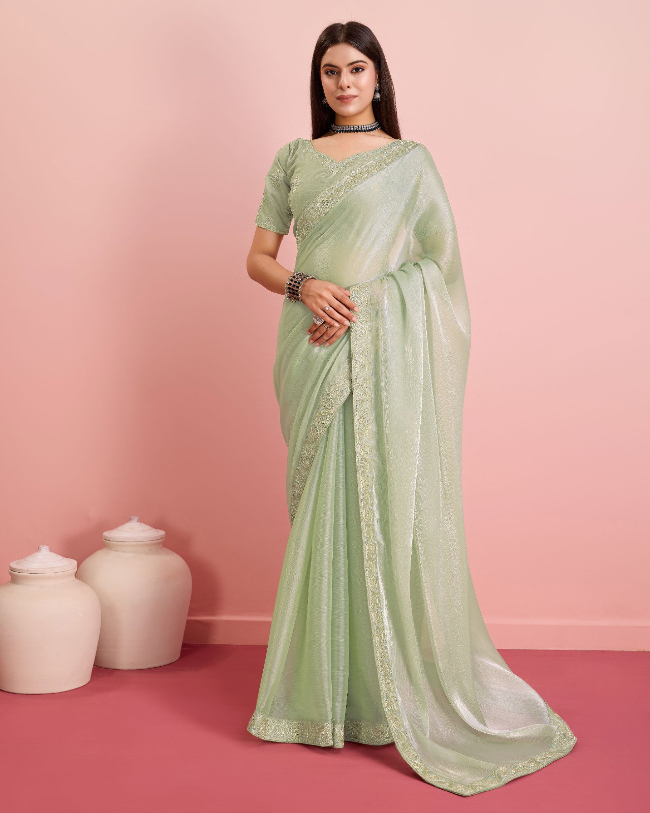 Tanya 2 Designer Burberry Fabric Saree Collection
