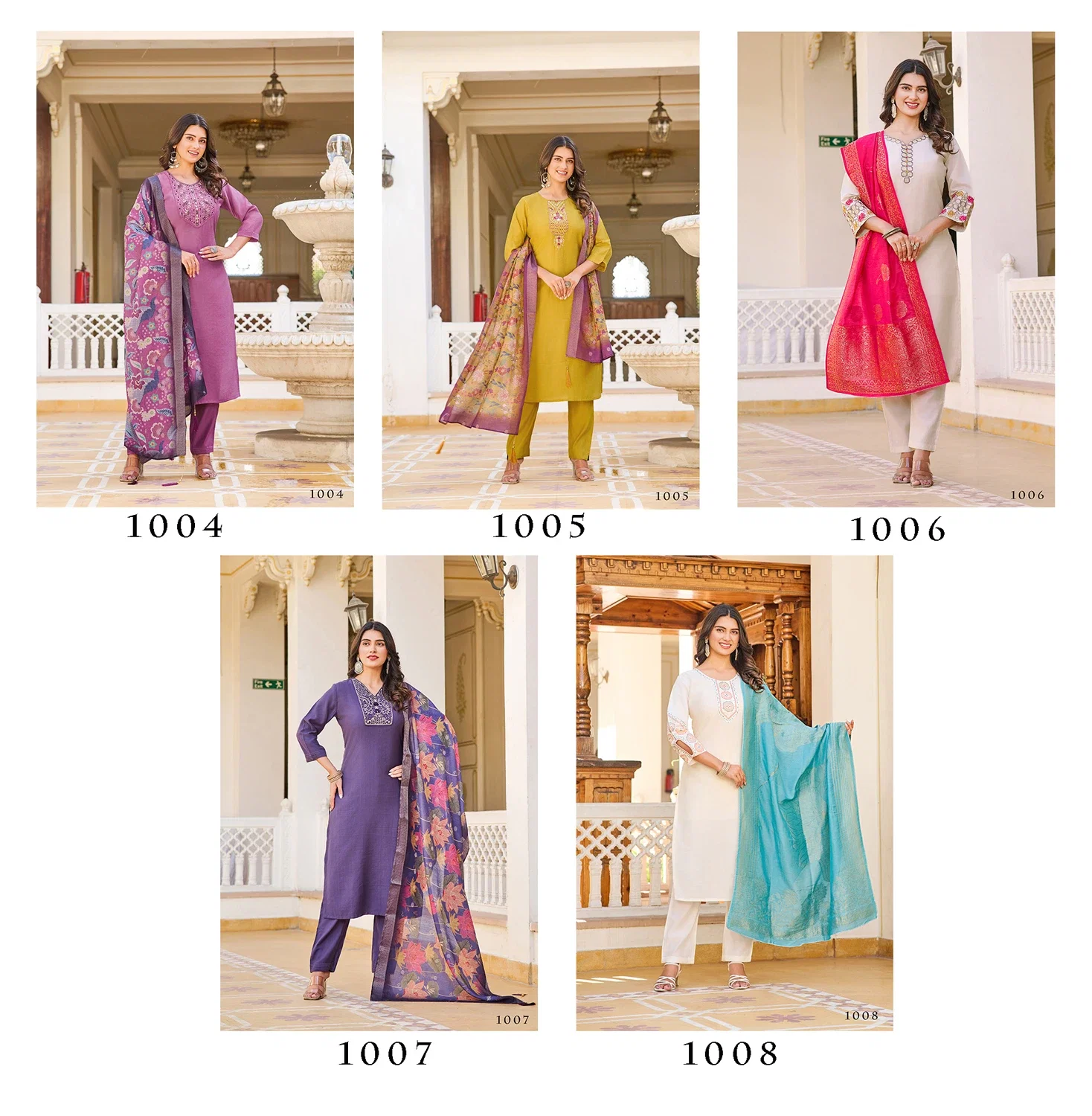 Nisha Vol 1 Fancy Silk Festive Wear Kurtis With Bottom Dupatta