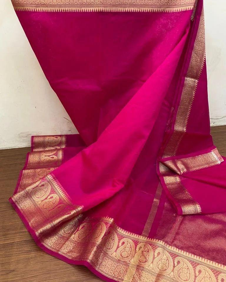 Surekha 591 Oraganza Zari Border Saree Collection