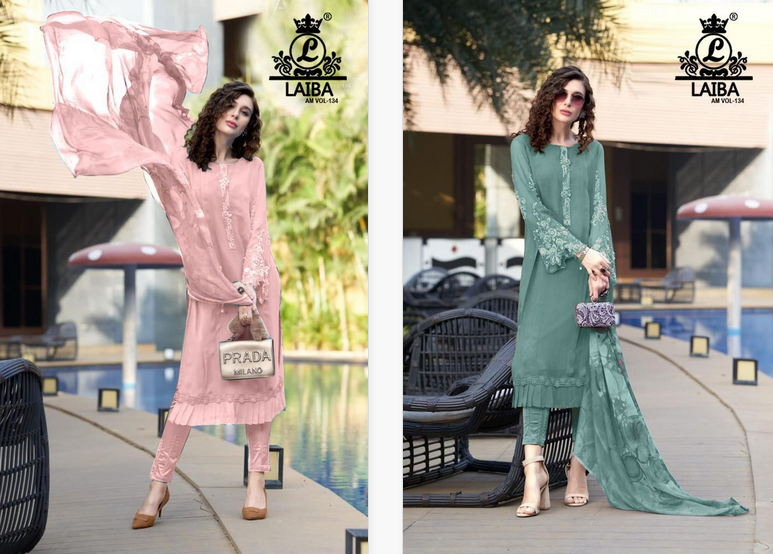 Laiba Am Vol 134 Georgette Ready Made Pakistani Collection