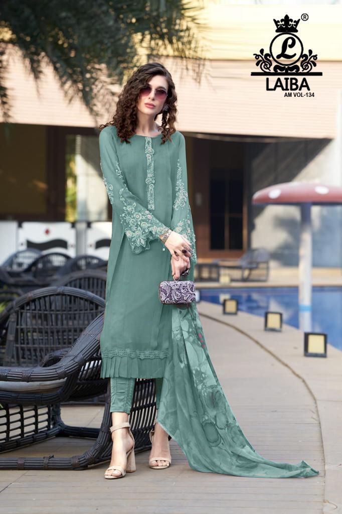 Laiba Am Vol 134 Georgette Ready Made Pakistani Collection
