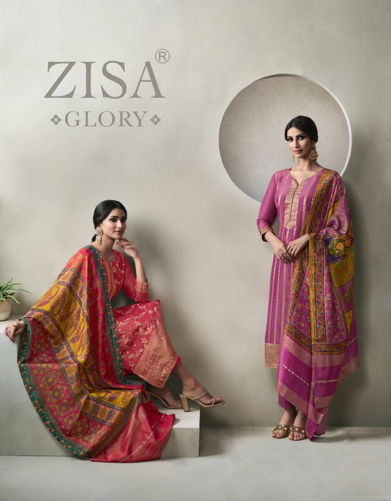 Zisha Glory Jacquard Weaving Designer Salwar Kameez Collection