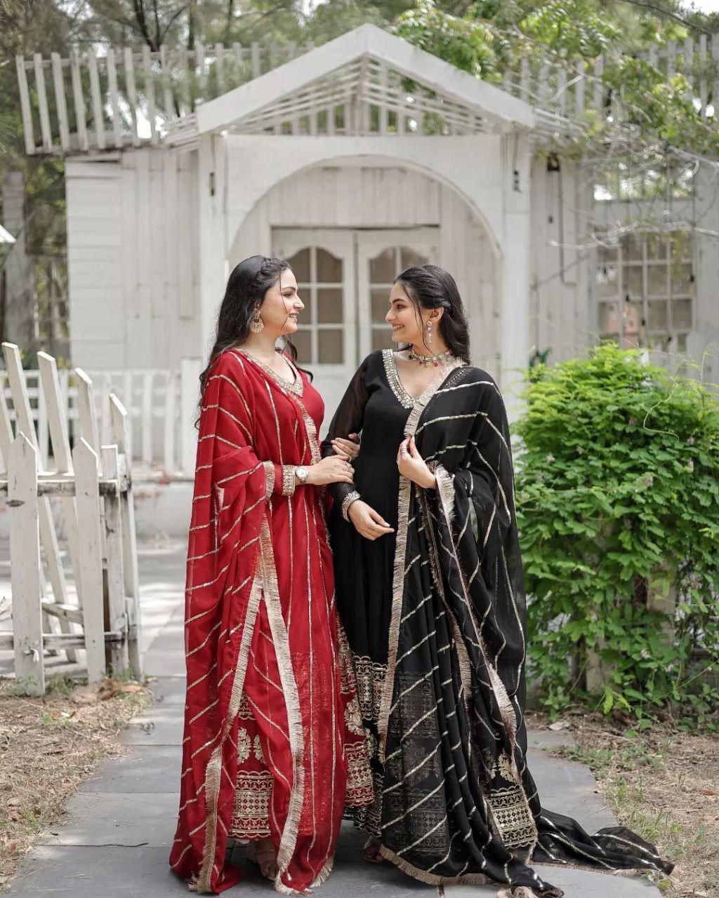 Lekha GW 9150 Fancy Gown With Embroidered Dupatta Collection