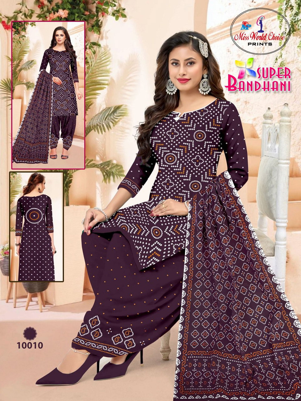 Miss World Super Bandhani Vol 10 Printed Cotton Dress Material Collection