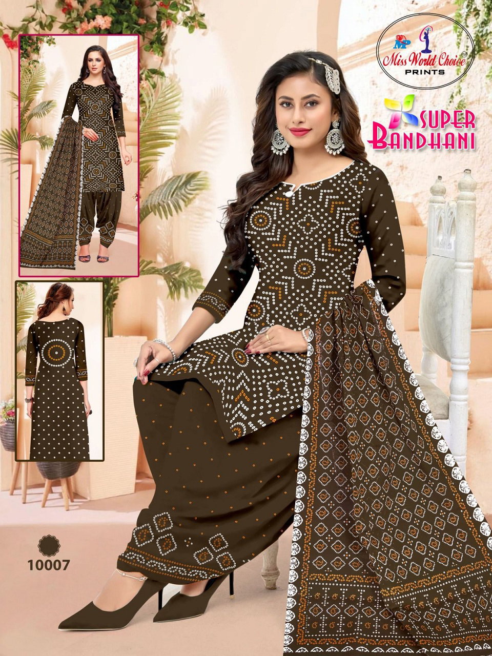 Miss World Super Bandhani Vol 10 Printed Cotton Dress Material Collection