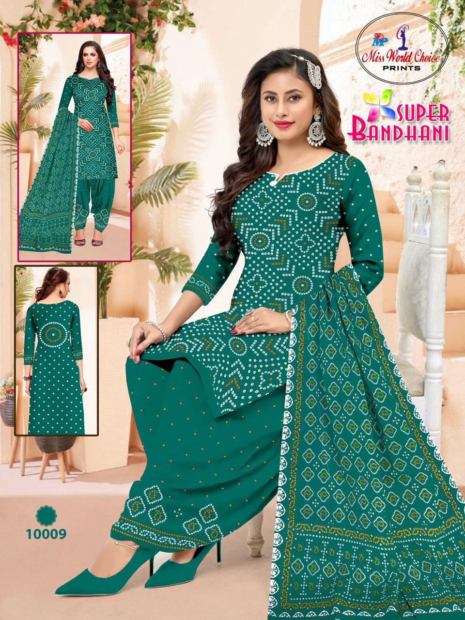 Miss World Super Bandhani Vol 10 Printed Cotton Dress Material Collection