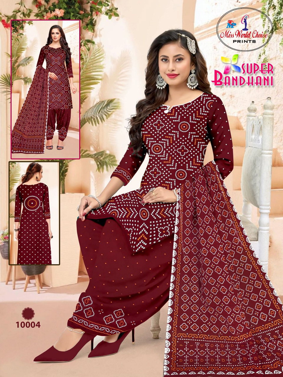 Miss World Super Bandhani Vol 10 Printed Cotton Dress Material Collection