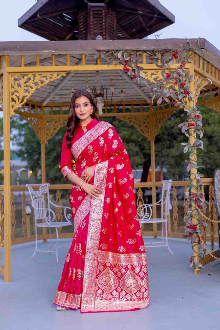 Kc 3064 Banarasi Satin Silk Festive Wear Saree Collection