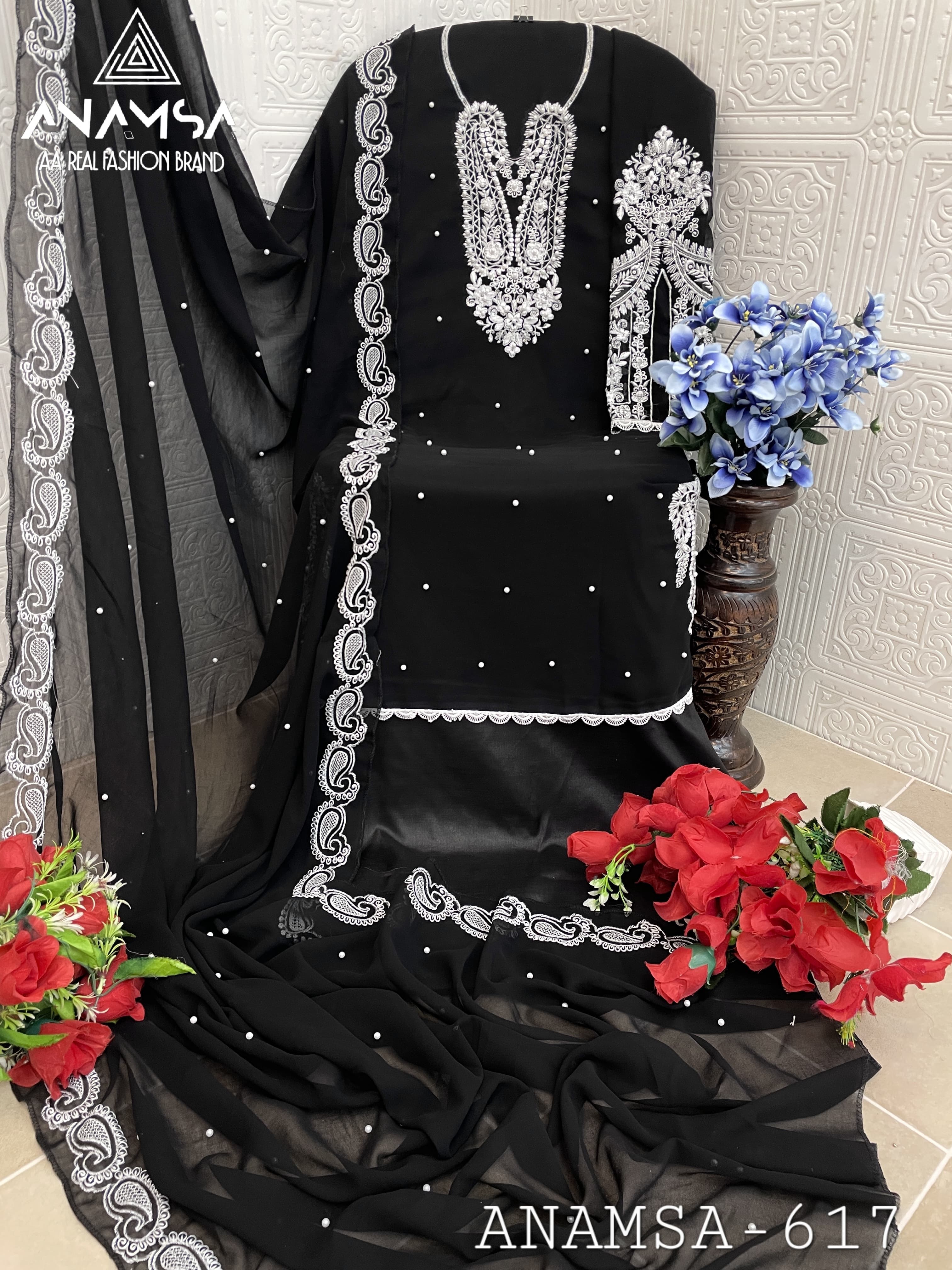 Anamsa 617 Georgette Embroidered Pakistani Salwar Kameez