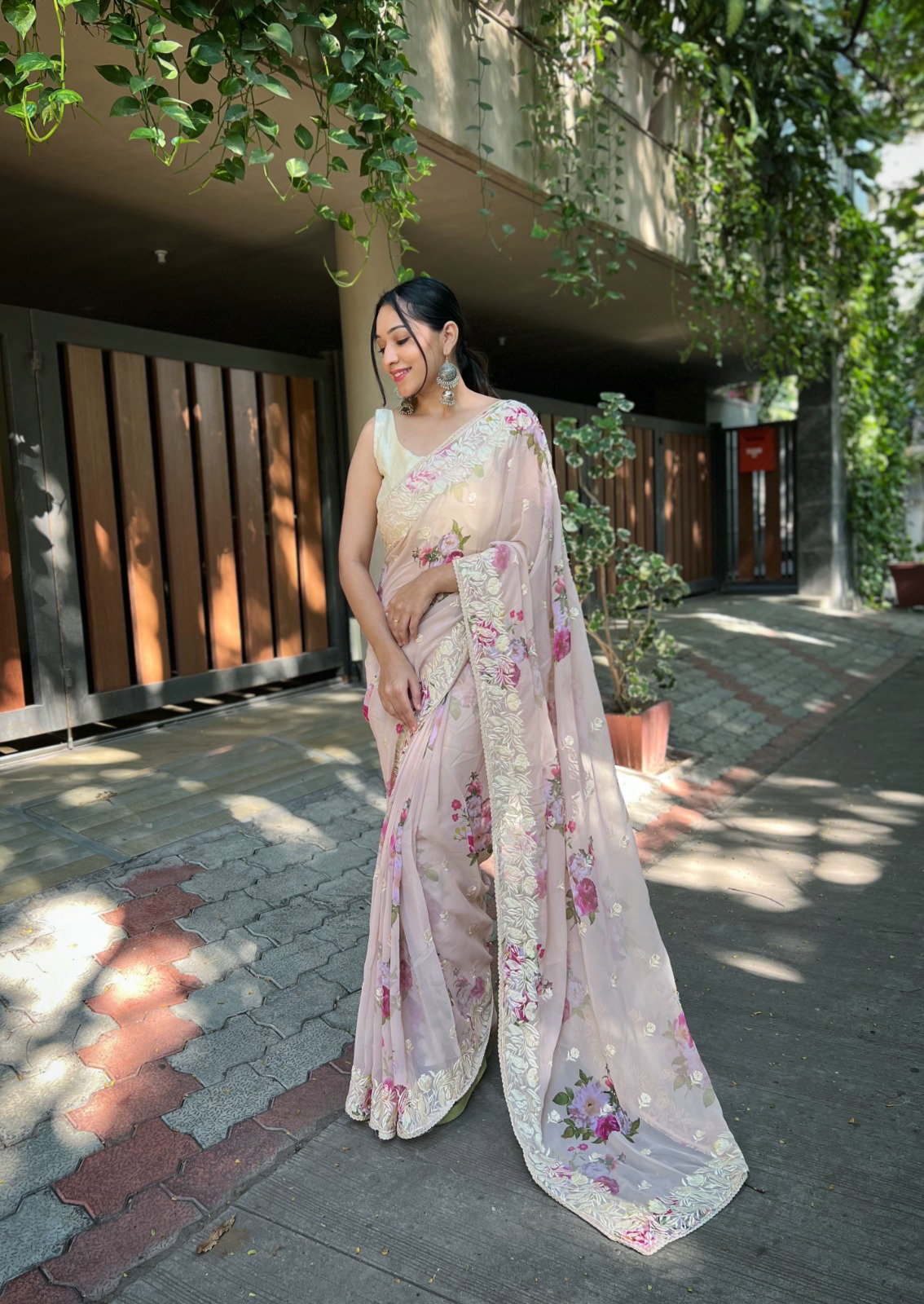Subh Laxmi Vol 1 Digital Floral Printed Georgette Saree Collection