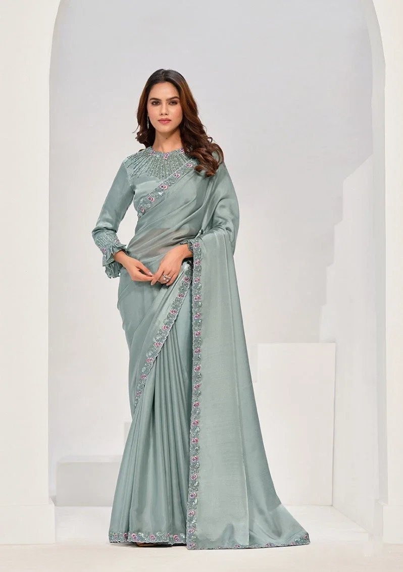 Mahotsav Norita Saanjh 43911 Crepe Satin Silk Party Wear Saree
