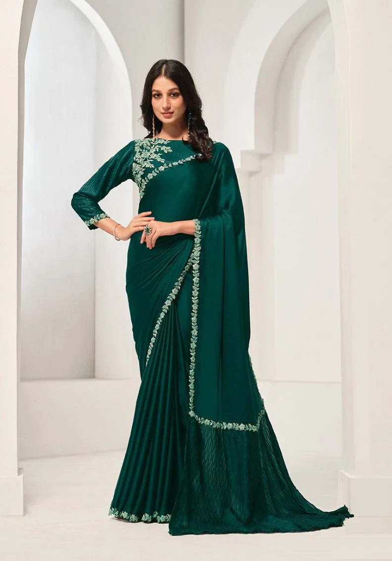 Mahotsav Norita Saanjh 43902 Crepe Satin Silk Fancy Saree