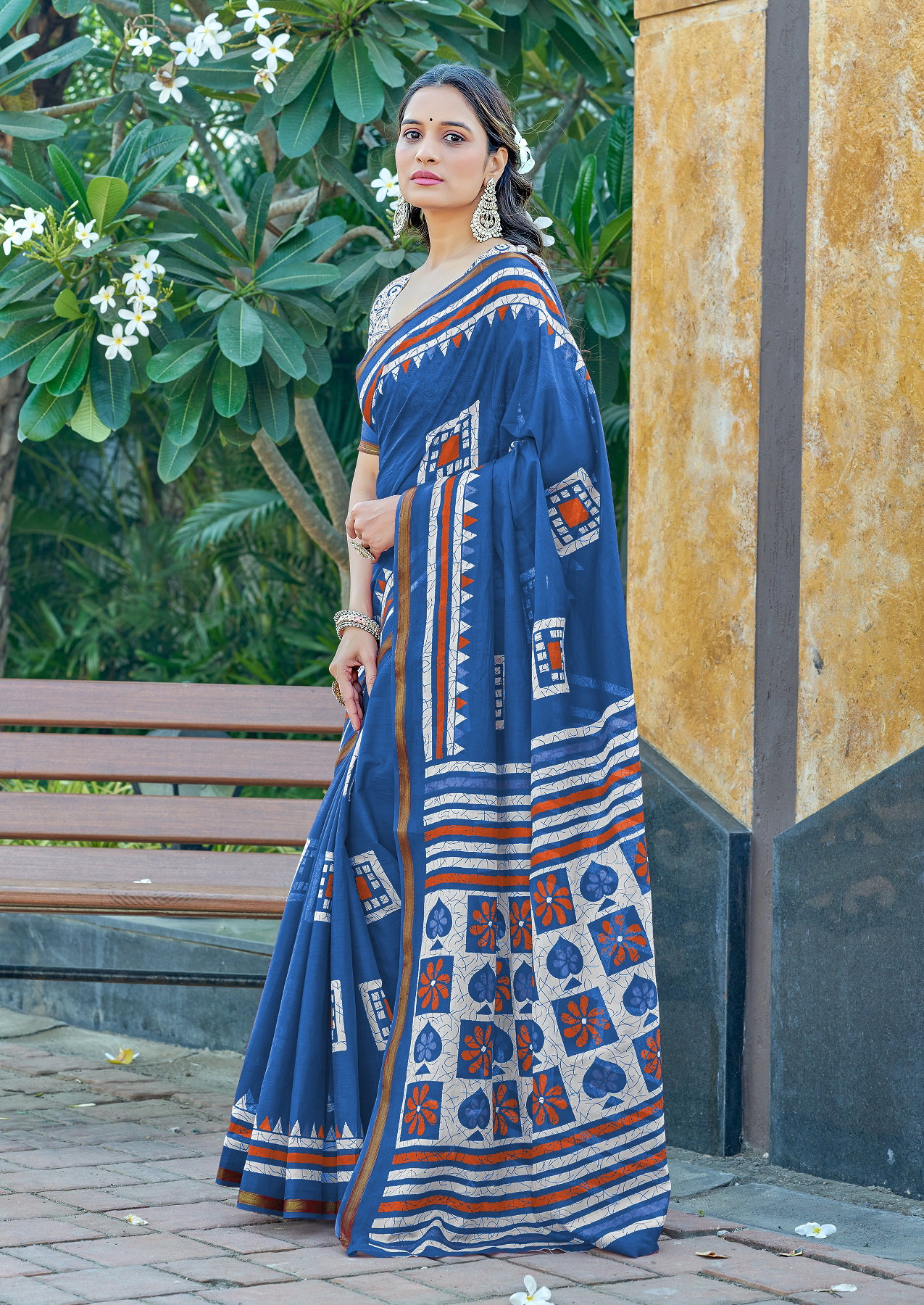 Df Sudha E Gorgeous Printed Cotton Saree Collection