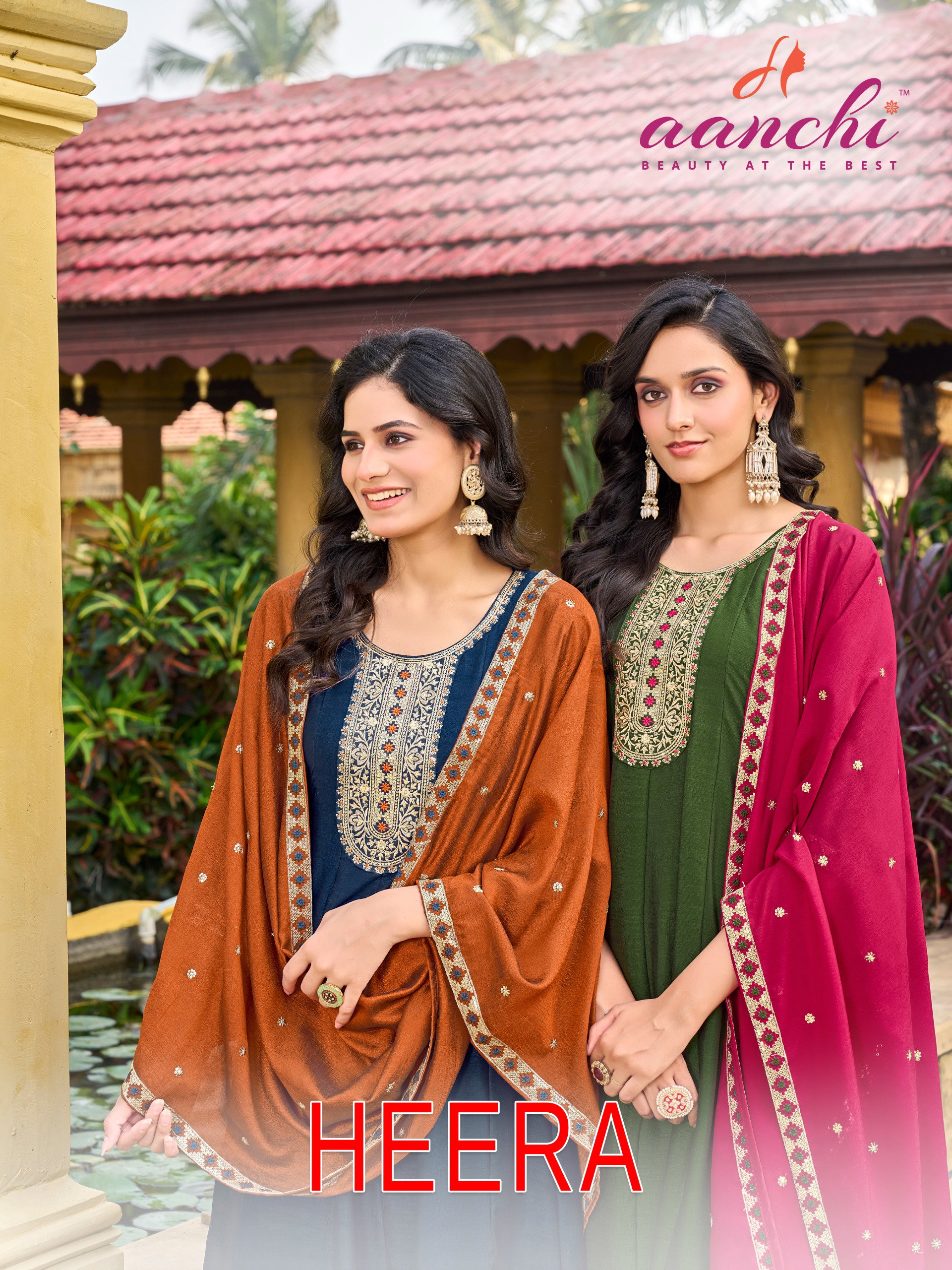 Aanchi Heera Vichitra Flair Kurti Pant With Dupatta Collection