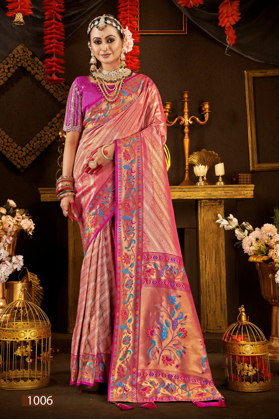 Saroj Sukhmani Tissue Paithani Vol 3 Wedding Wear Saree Collection