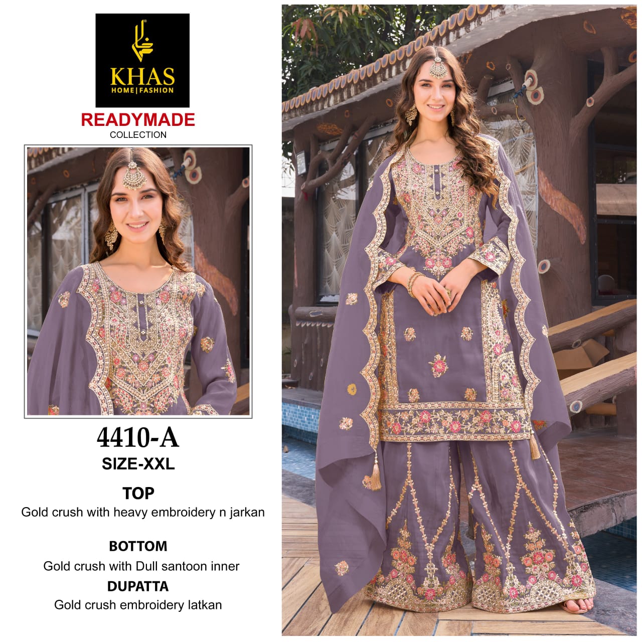 Khas 4410 Embroidered Ready Made Pakistani Suits Collection