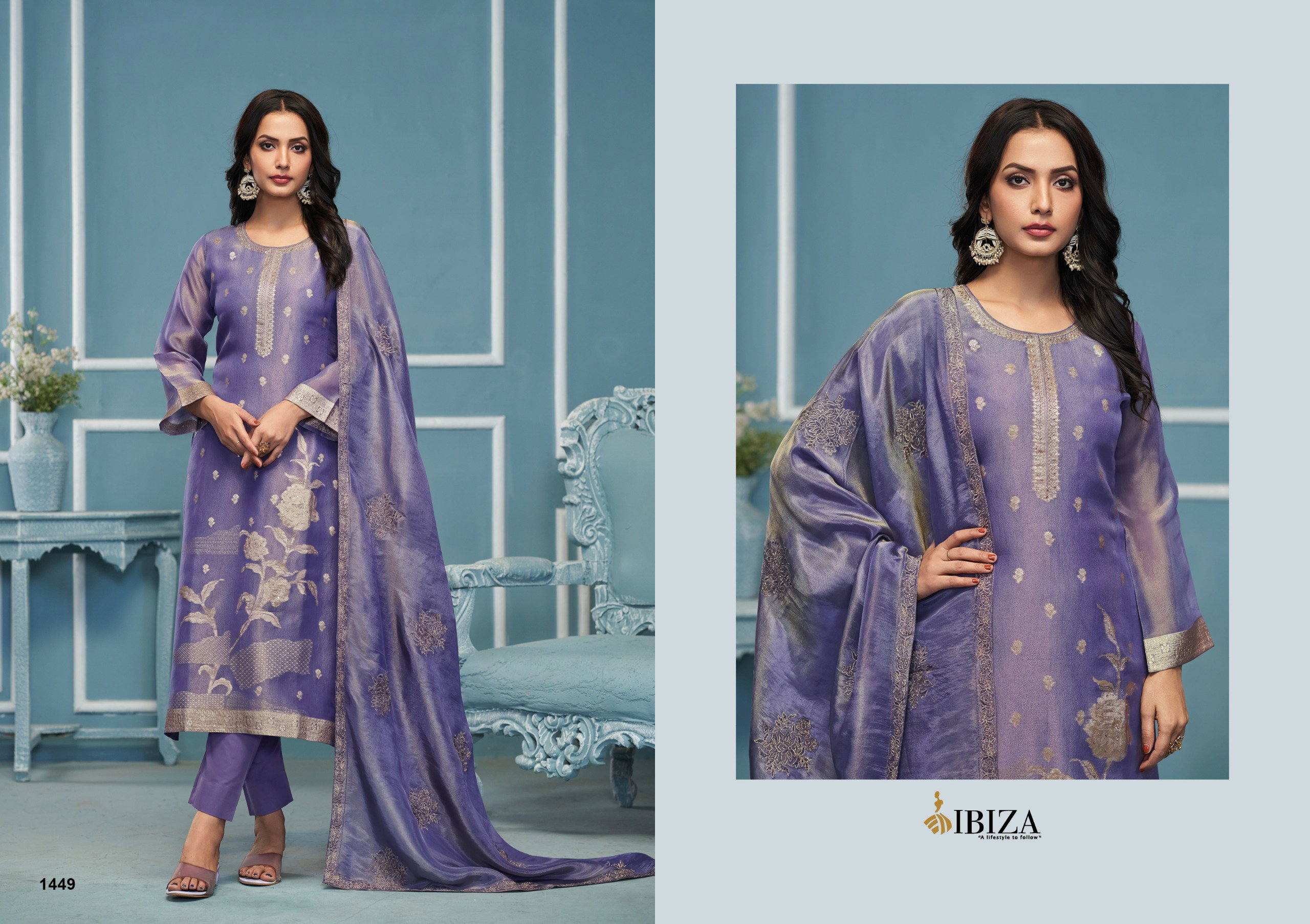 Ibiza Sajni Organza Salwar Kameez Collection