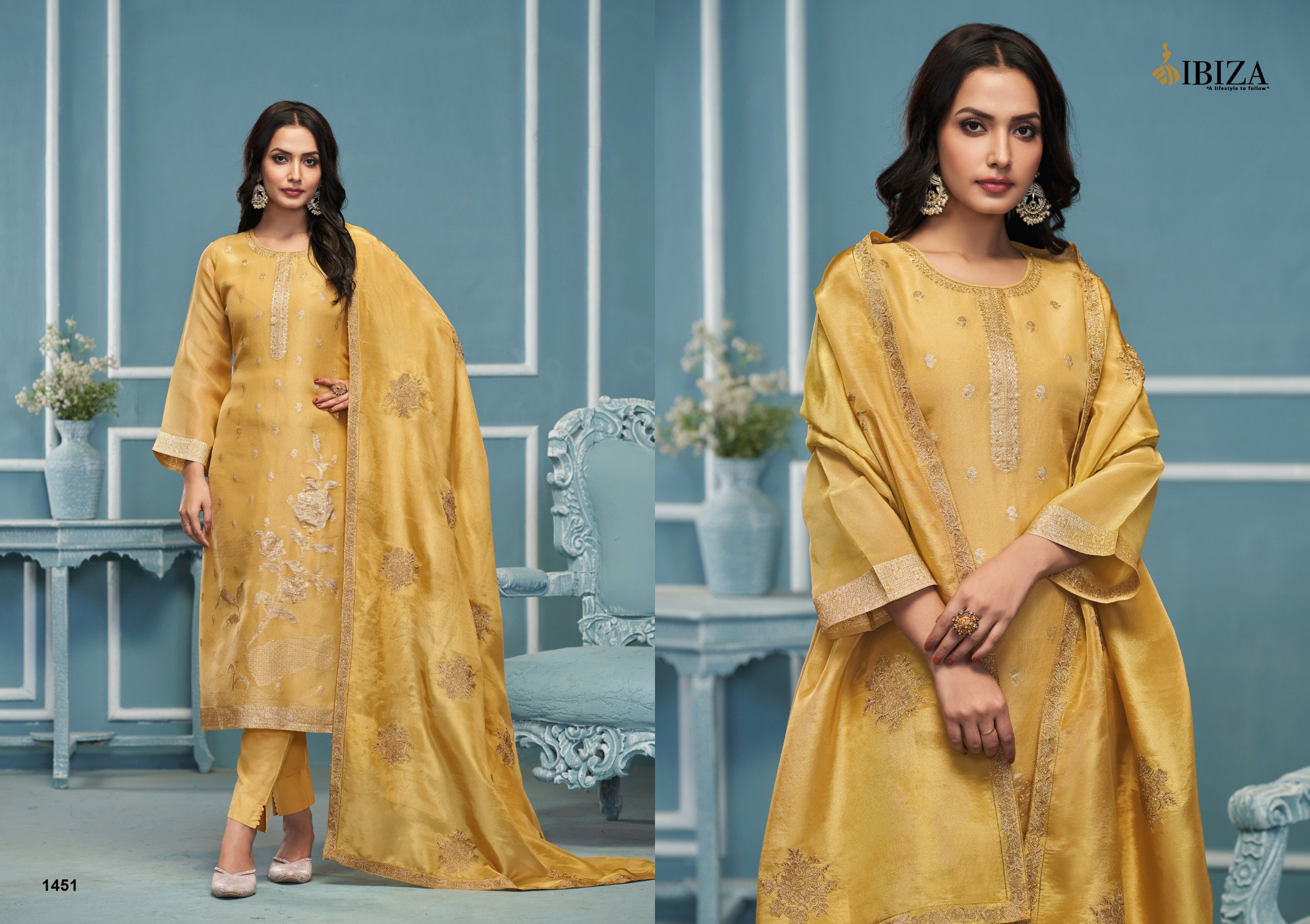 Ibiza Sajni Organza Salwar Kameez Collection