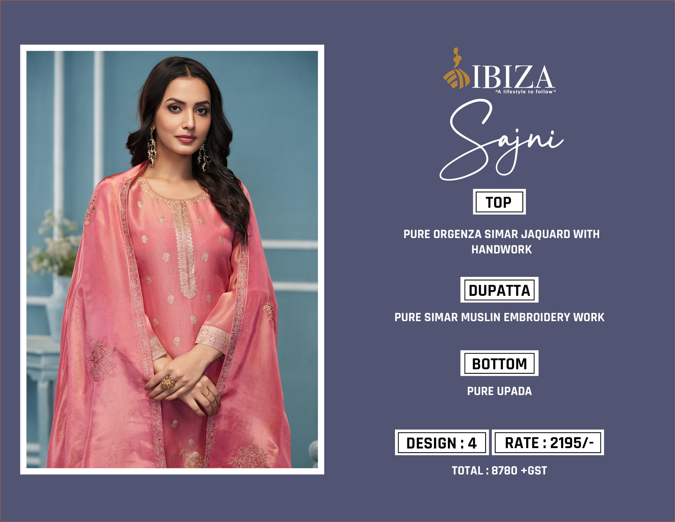 Ibiza Sajni Organza Salwar Kameez Collection