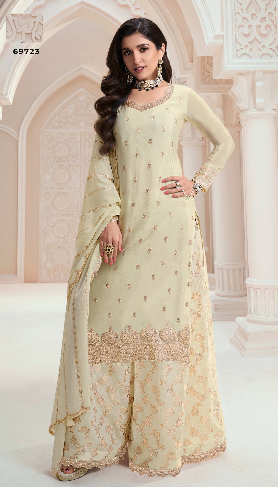 Banno Super Hit Chinon Embroidered Suits Collection